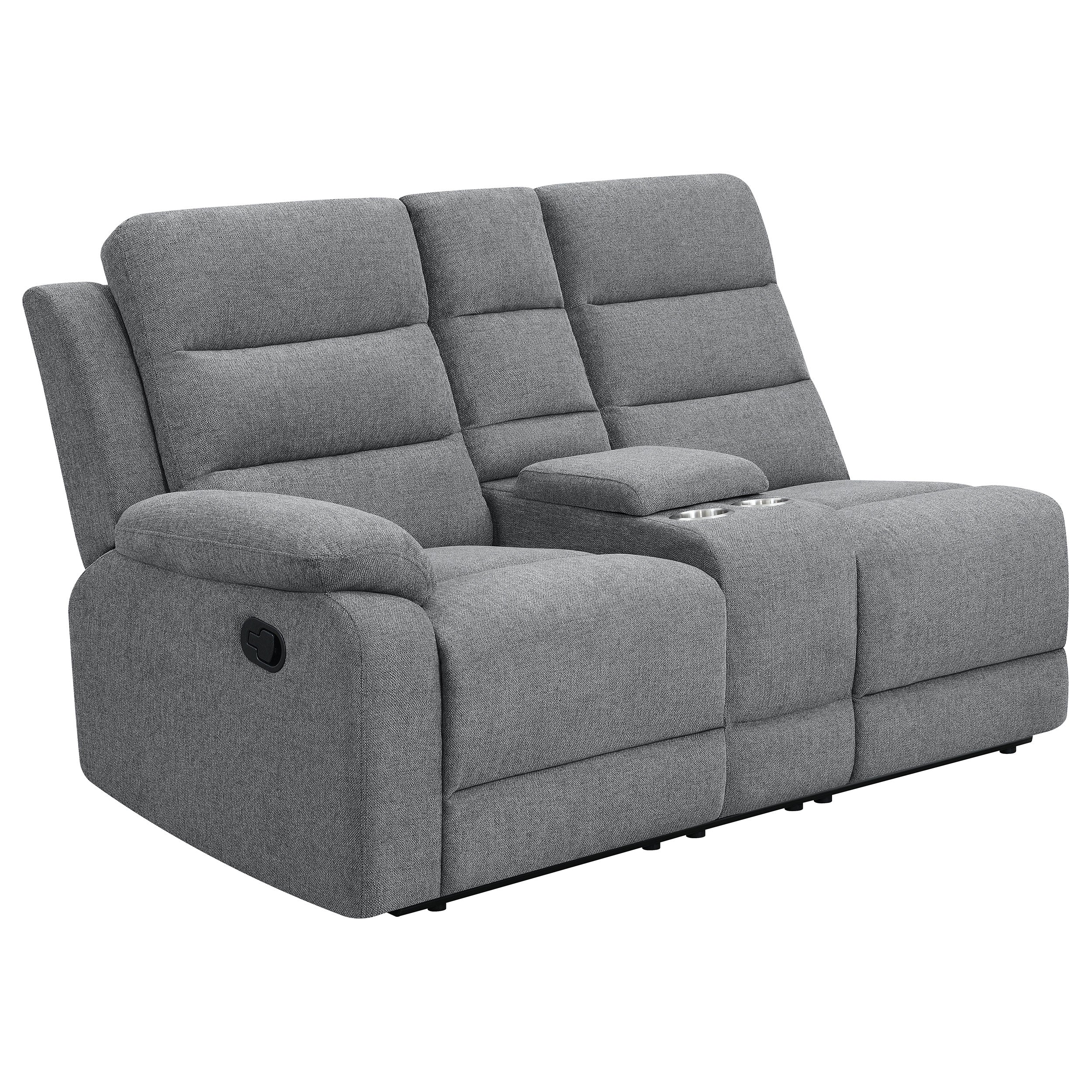 David Upholstered Reclining Sectional Sofa Smoke — view 6