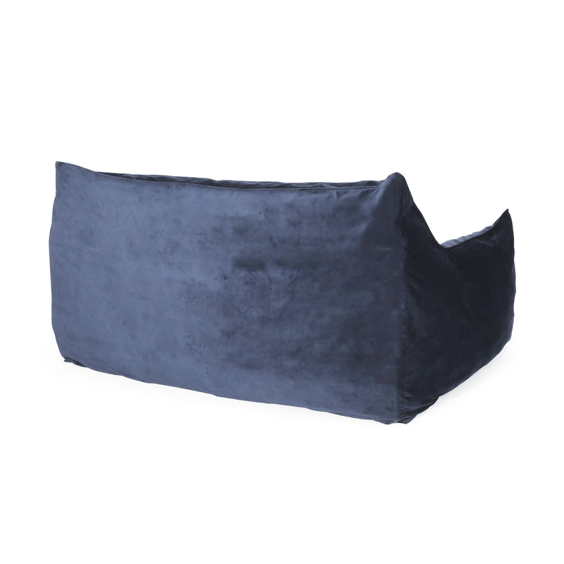 Fila - Velveteen Oversized Seater Bean Bag Chair With Armrests