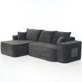 L-Shaped Sectional Sofa Couch With Chaise, Extra Deep Seats