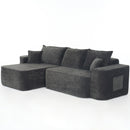 L-Shaped Sectional Sofa Couch With Chaise, Extra Deep Seats