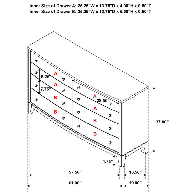 Granada - 8-Drawer Dresser