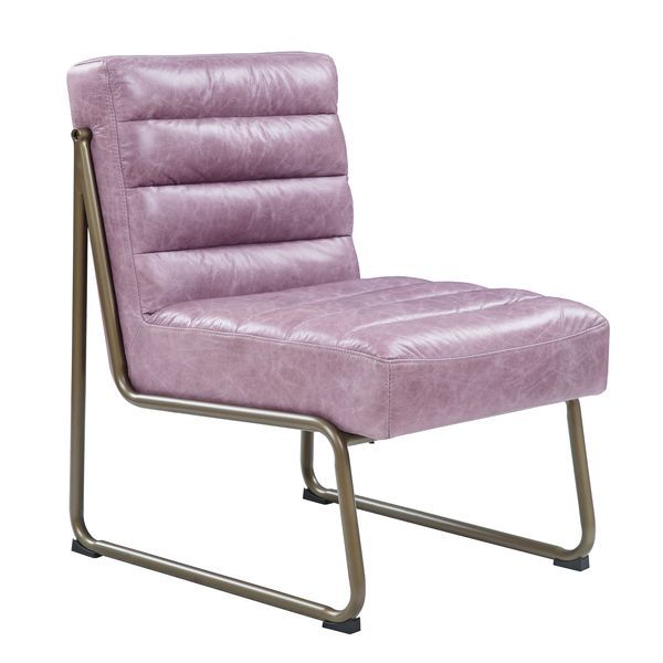 Loria - Accent Chair - Wisteria - Top Grain Leather - Atlantic Fine Furniture Inc