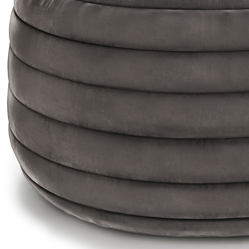 Vivienne - Upholstered Round Pouf