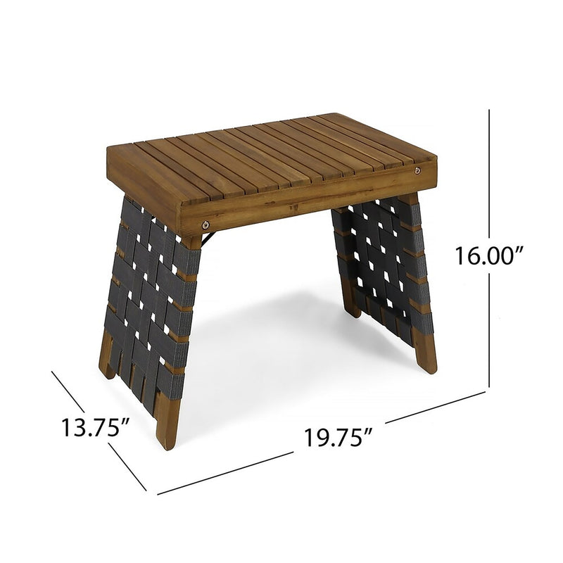 Kayla - Outdoor Foldable 2 Seater Chat Set - Brown / Gray