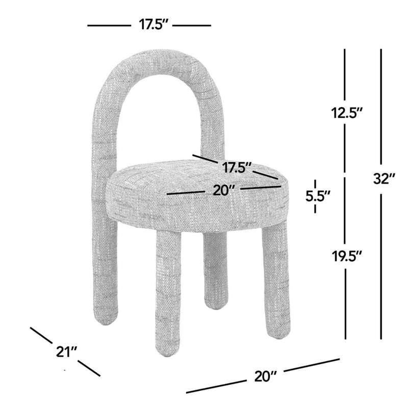 Penny - Round Arched Upholstered Dining Side Chair (Set of 2) - Golden Rust Orange