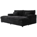 Plush Oversized Double Chaise Lounge Sofa Bed With USB Ports And Cup Holders