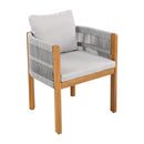 Outdoor Dining Chairs With Rope Handles (Set of 2)