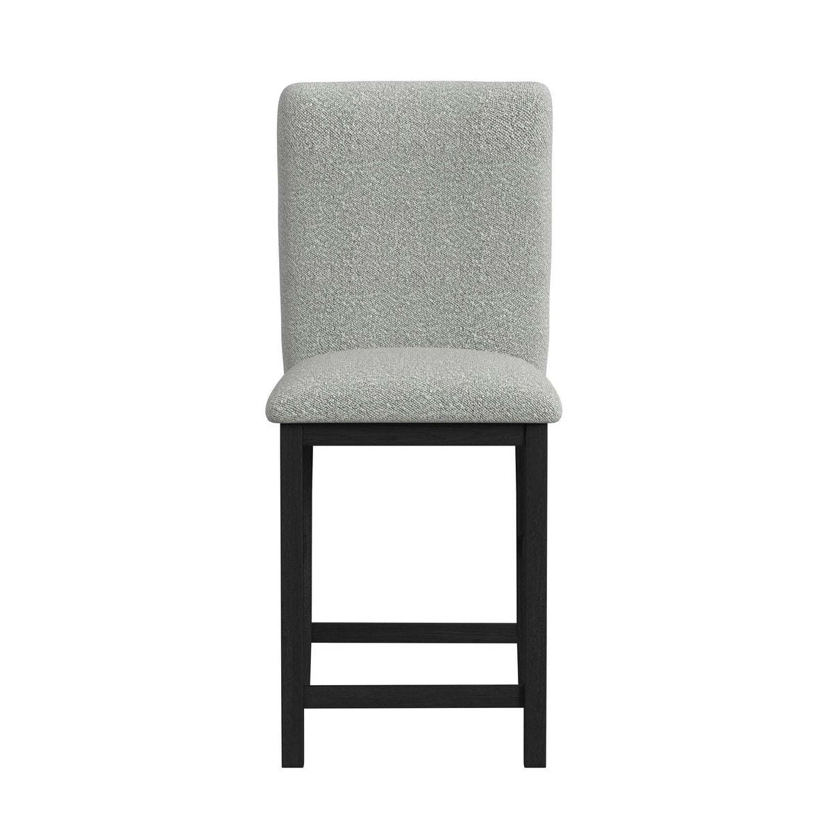 Portland Square Back Fabric Barstool (Set of 2) in Gray / Black by Elements International, view 4