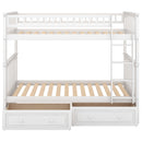 Twin Over Twin Bunk Bed With Drawers, Convertible Beds