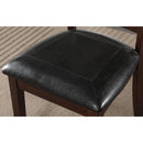 Ingeborg - 5 Piece Dining Set - Black Synthetic Leather & Espresso