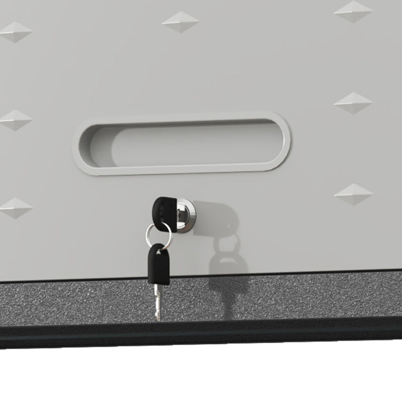 Heavy Duty Metal Wall Mounted Tool Storage Cabinet Steel Metal Garage Storage Cabinet - Black / Gray