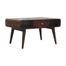 Solid Wood Curved Coffee Table