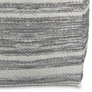 Carina - Square Woven Pouf - Black White