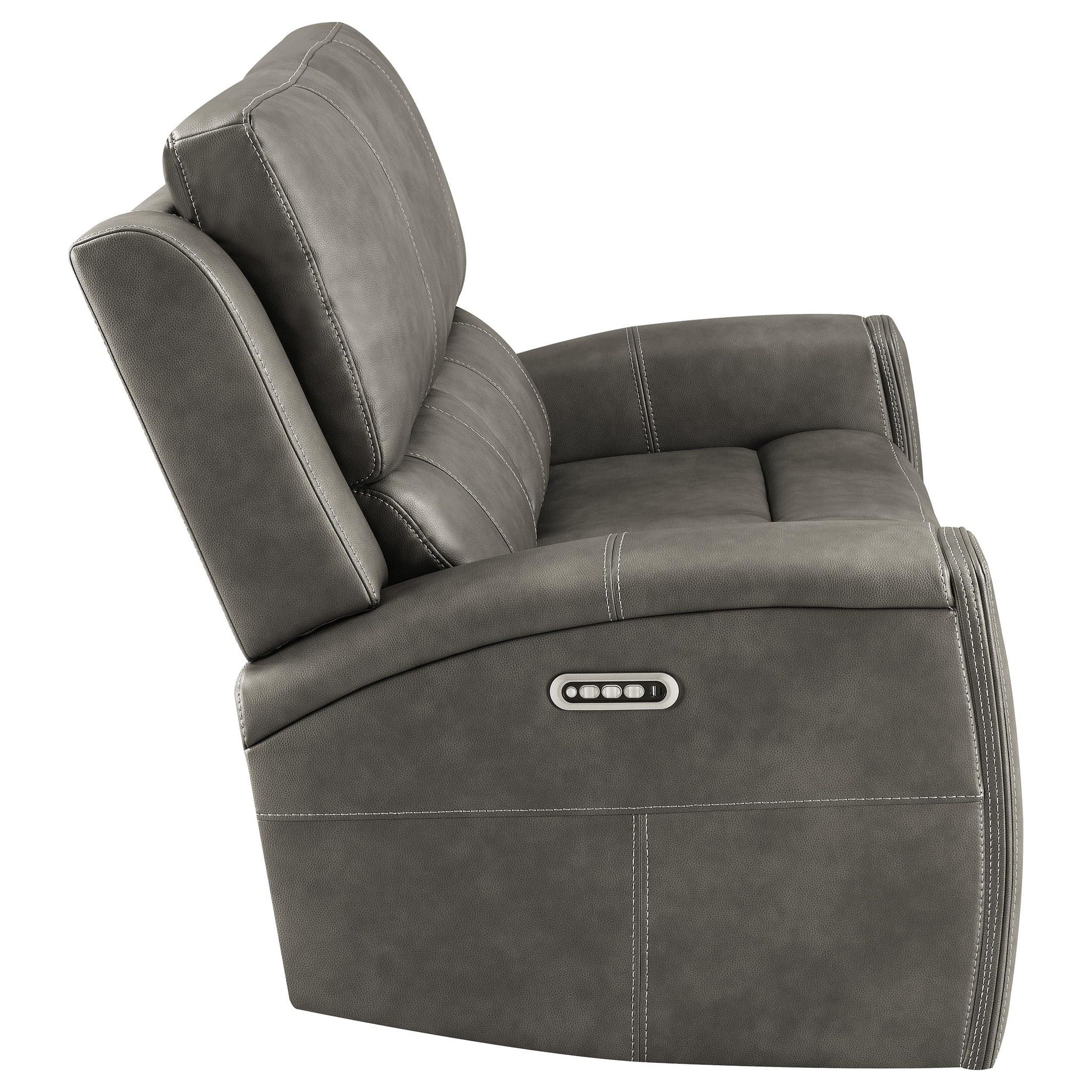 Brickston Triple Power Reclining Loveseat Charcoal