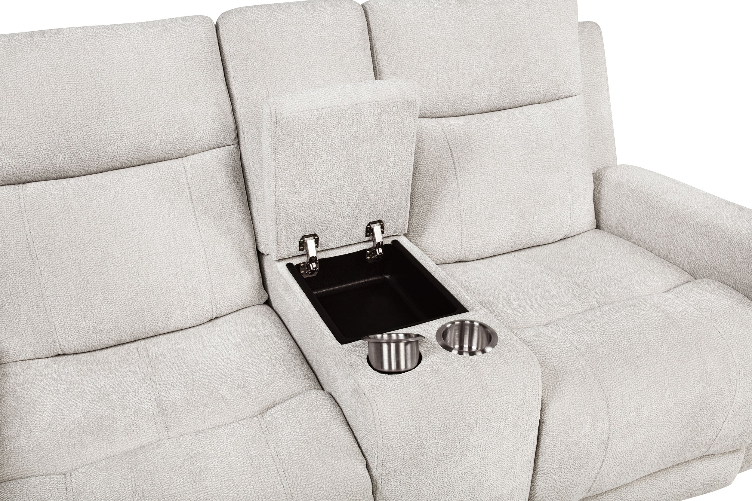 Kennett 3-piece Chenille Power Reclining Sofa Set Ivory — view 15