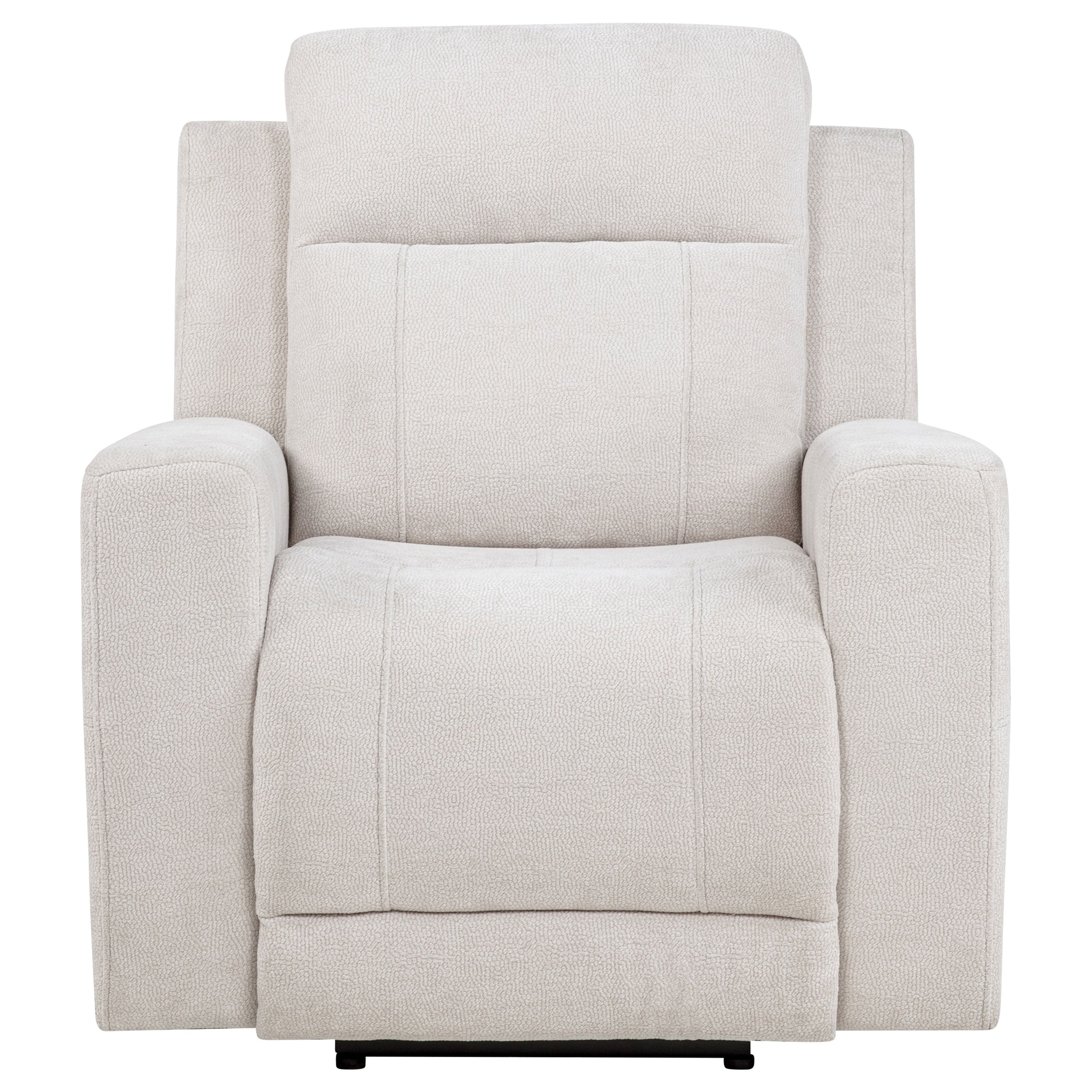 Kennett Chenille Upholstered Power Recliner Chair Ivory — view 5