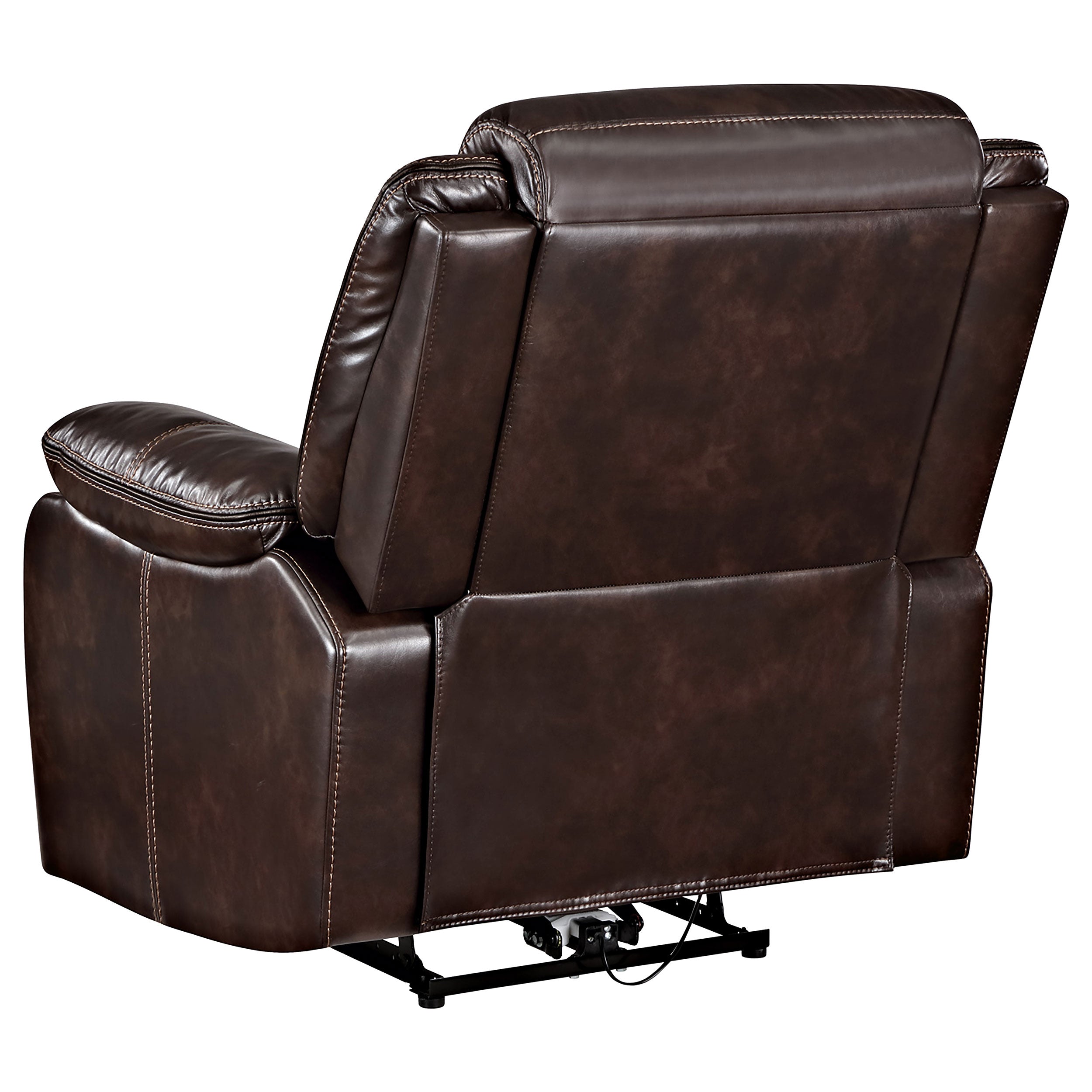 Sycamore Upholstered Power Recliner Chair Dark Brown — view 6