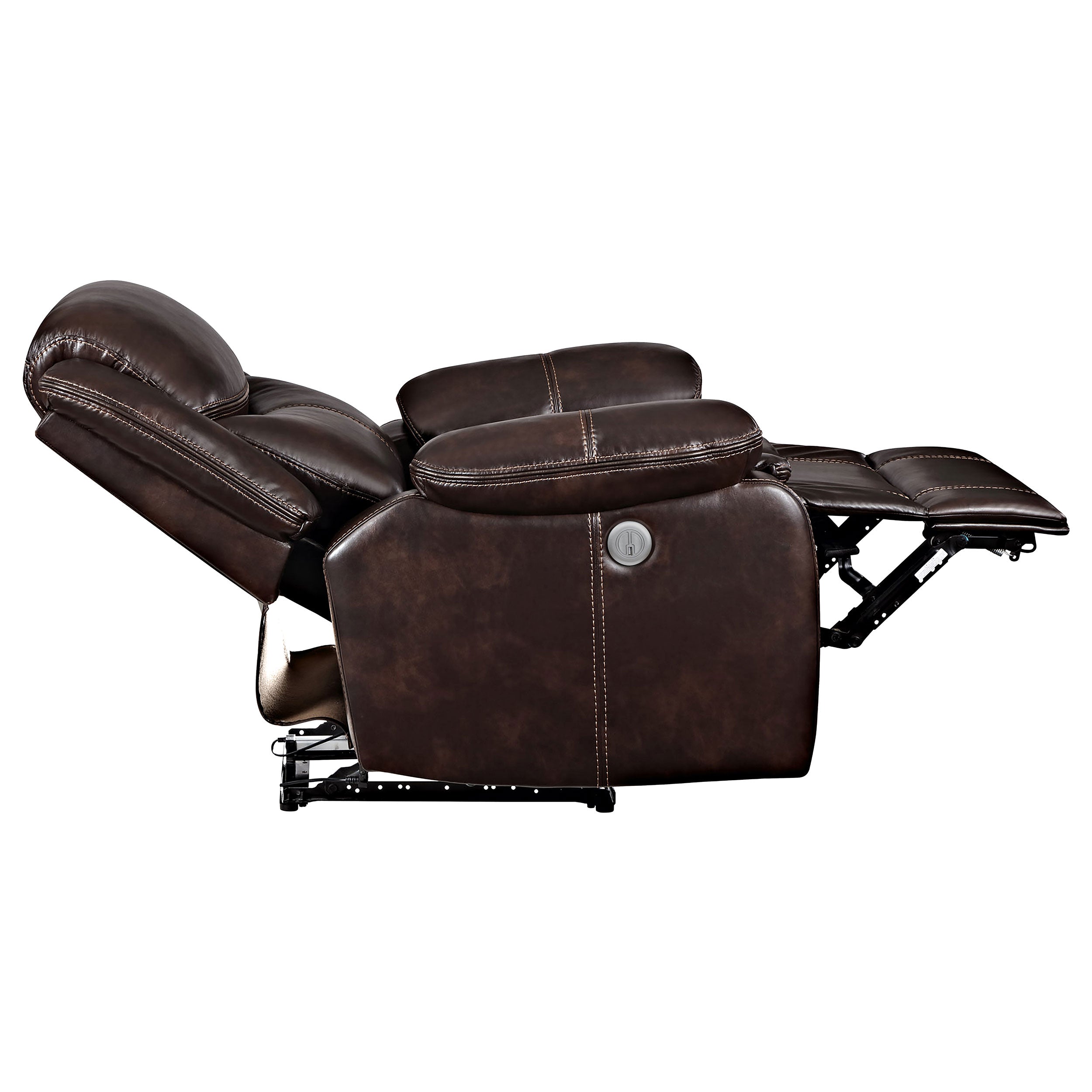 Sycamore Upholstered Power Recliner Chair Dark Brown — view 7