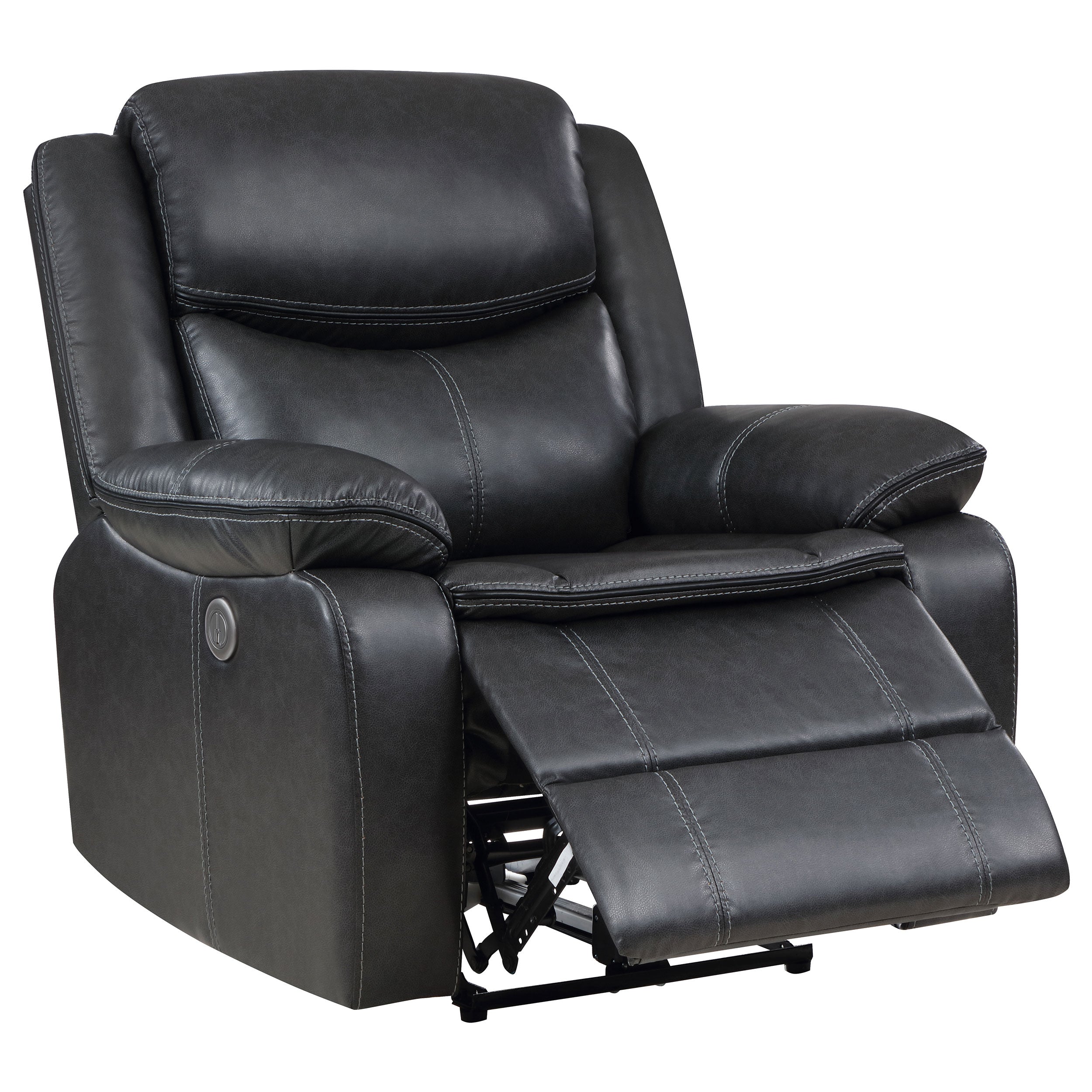 Sycamore Upholstered Power Recliner Chair Dark Grey — view 4