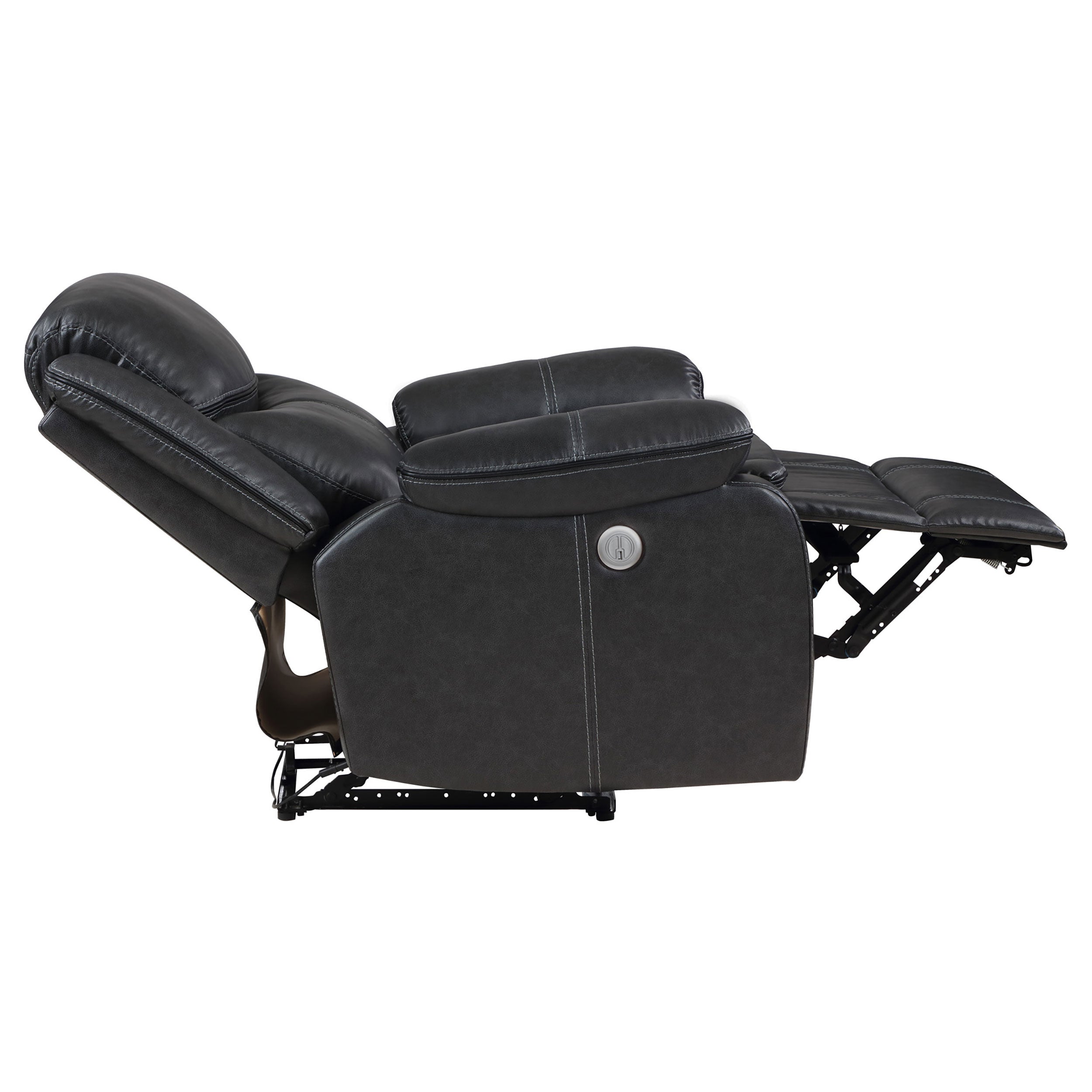Sycamore Upholstered Power Recliner Chair Dark Grey — view 7