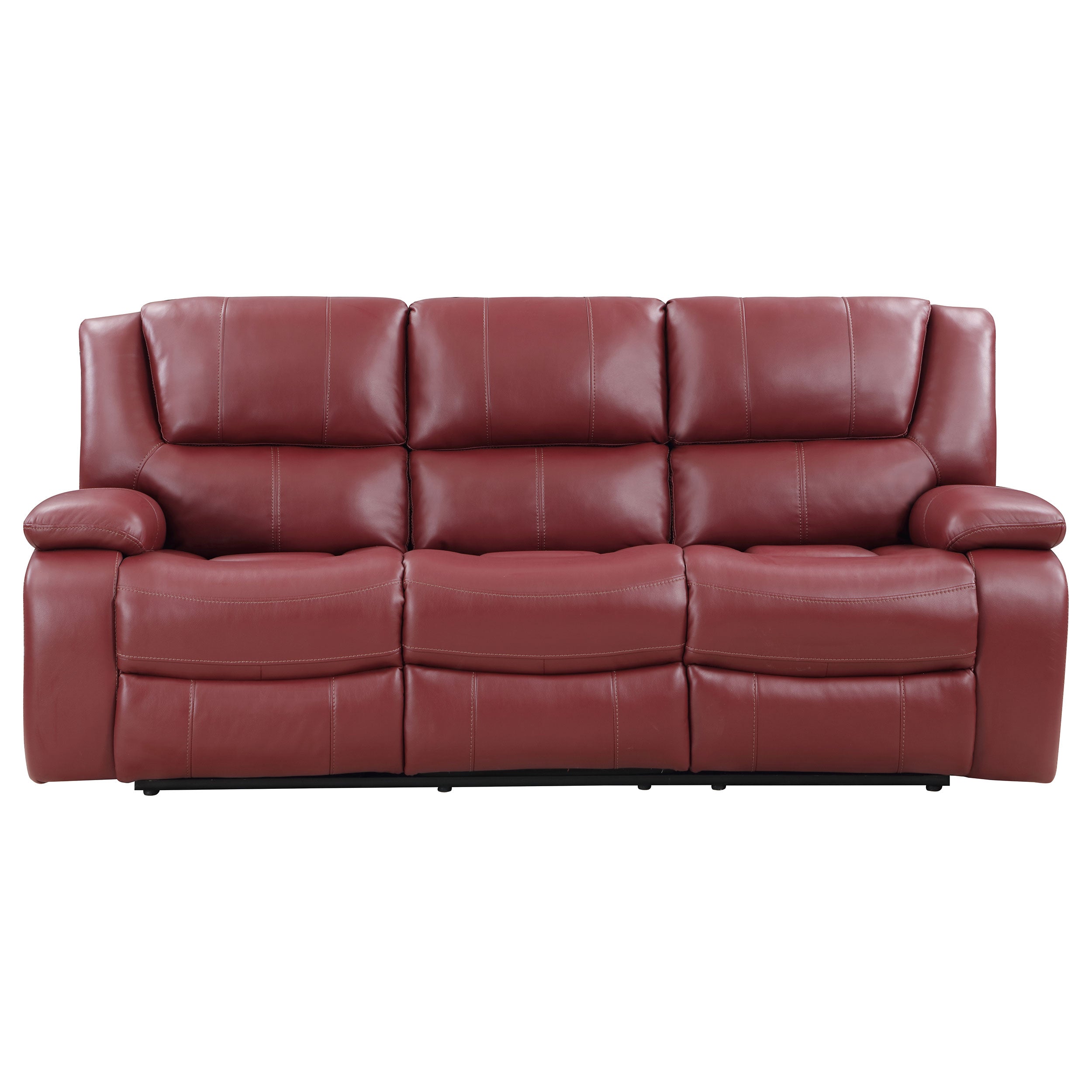 Camila 3-piece Upholstered Reclining Sofa Set Red — view 5