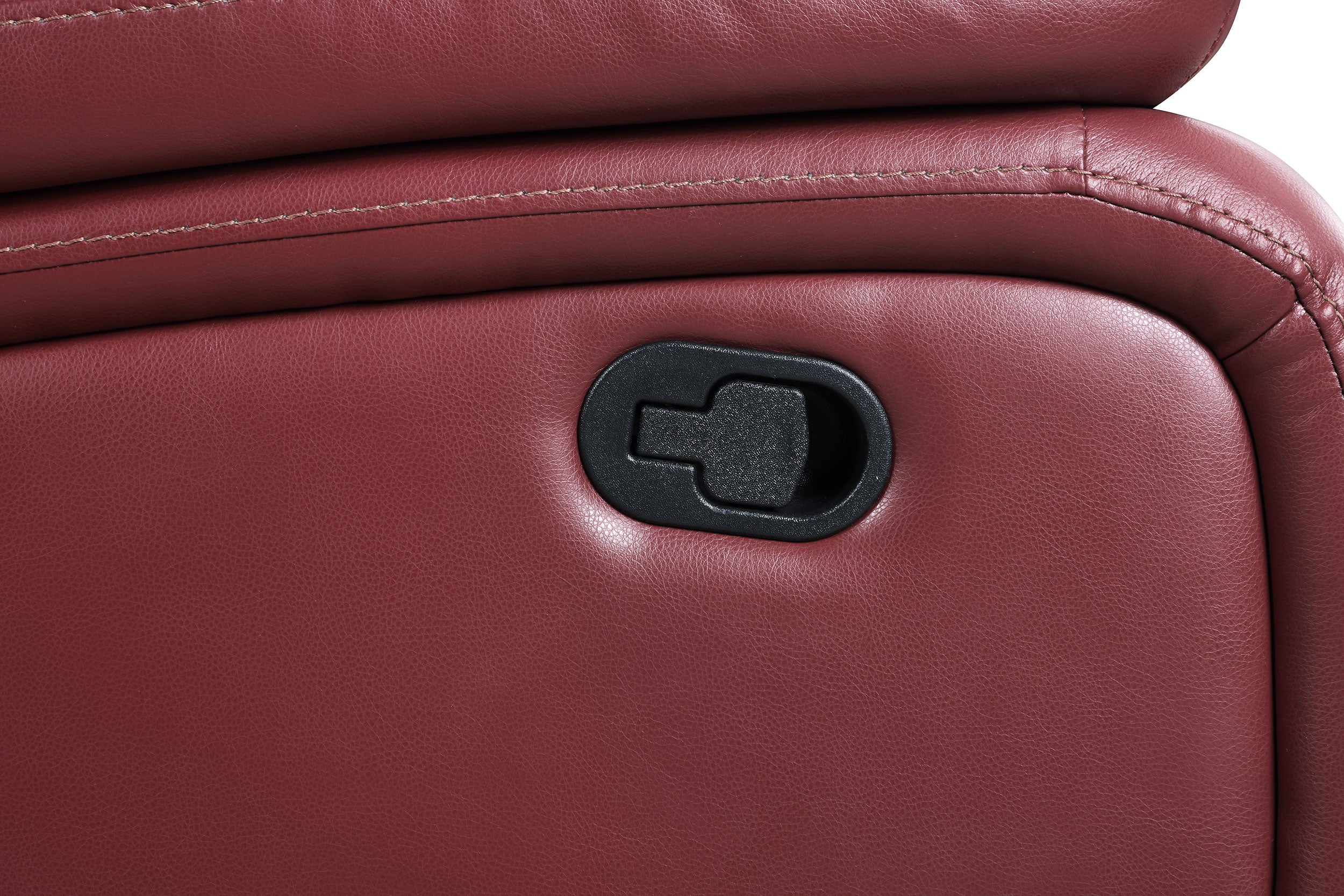Camila Upholstered Motion Reclining Sofa Red — view 8