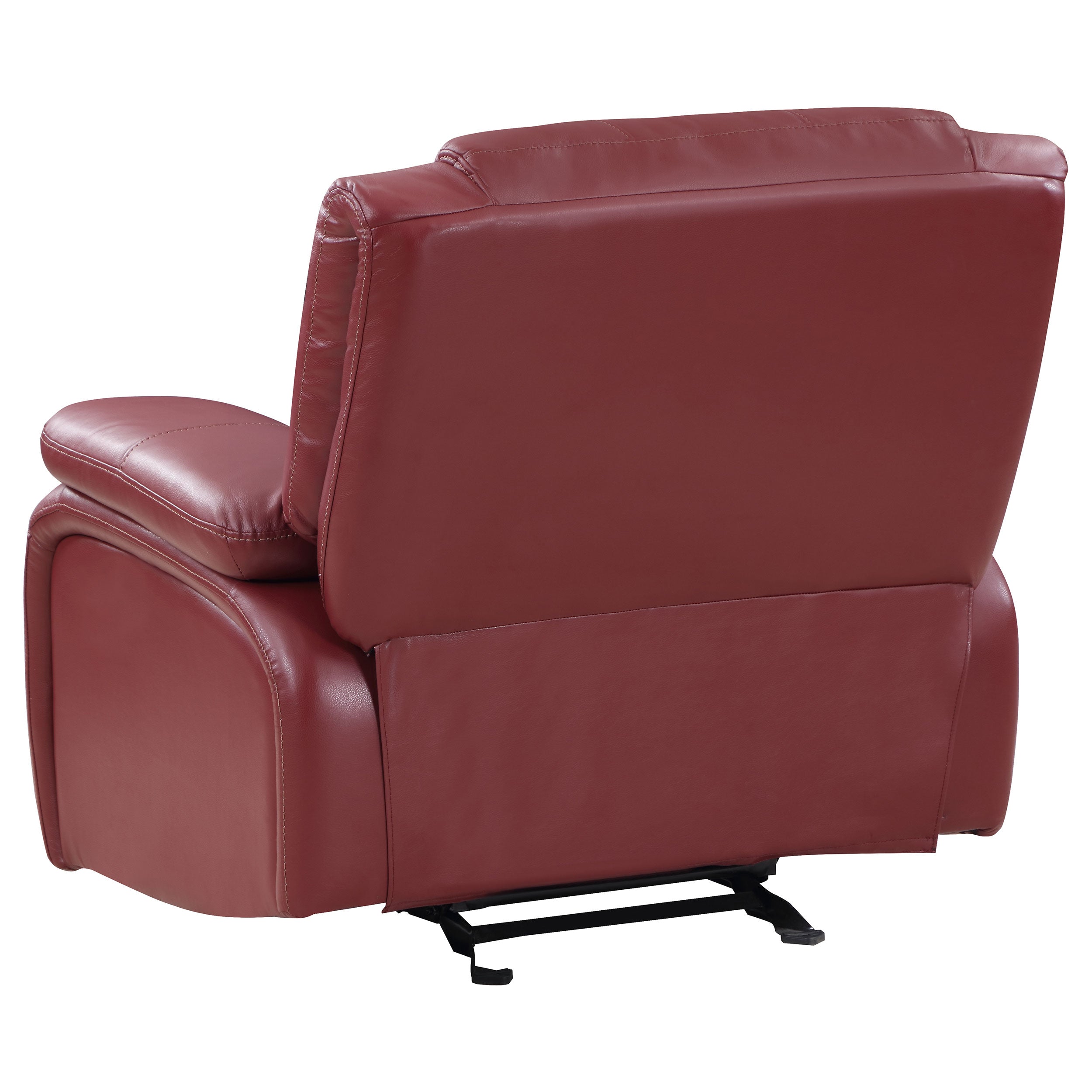 Camila Upholstered Glider Recliner Chair Red — view 6
