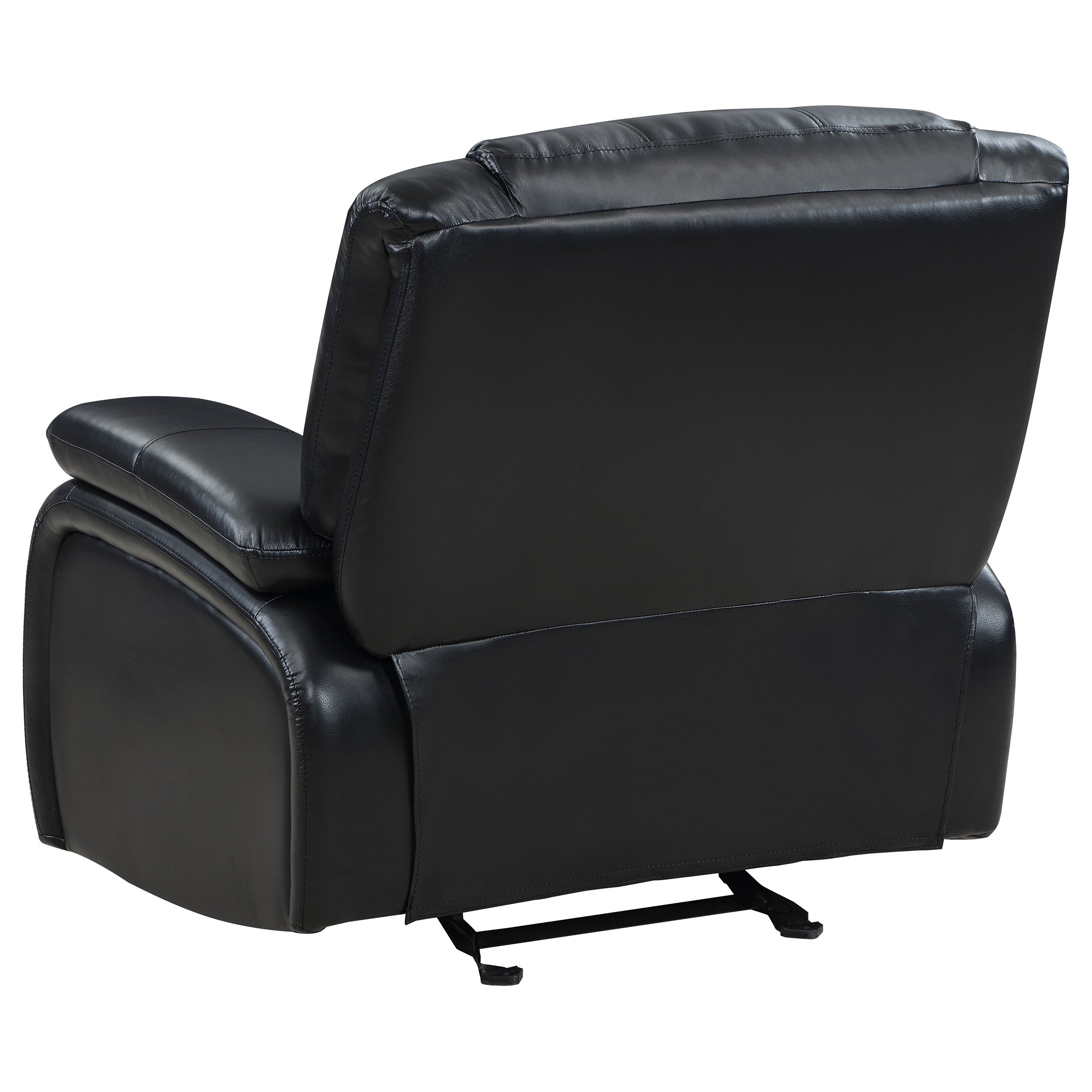 Camila 3-piece Upholstered Reclining Sofa Set Black — view 14