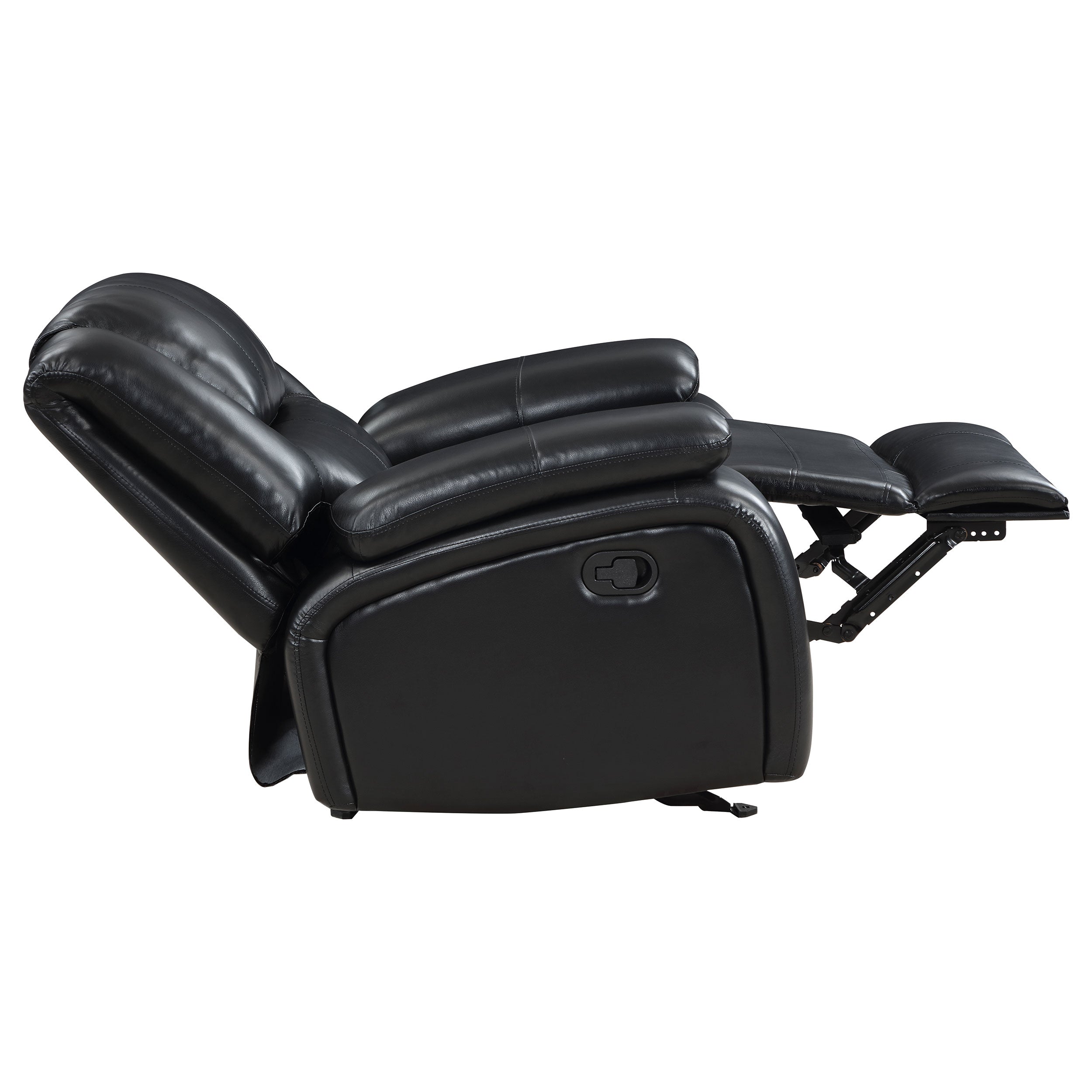 Camila 3-piece Upholstered Reclining Sofa Set Black — view 15