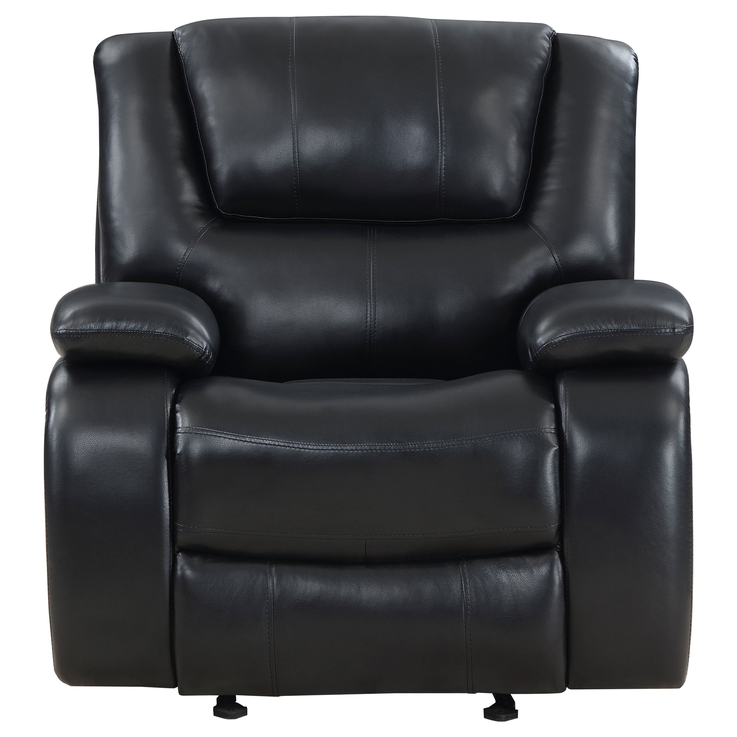 Camila Upholstered Glider Recliner Chair Black — view 5