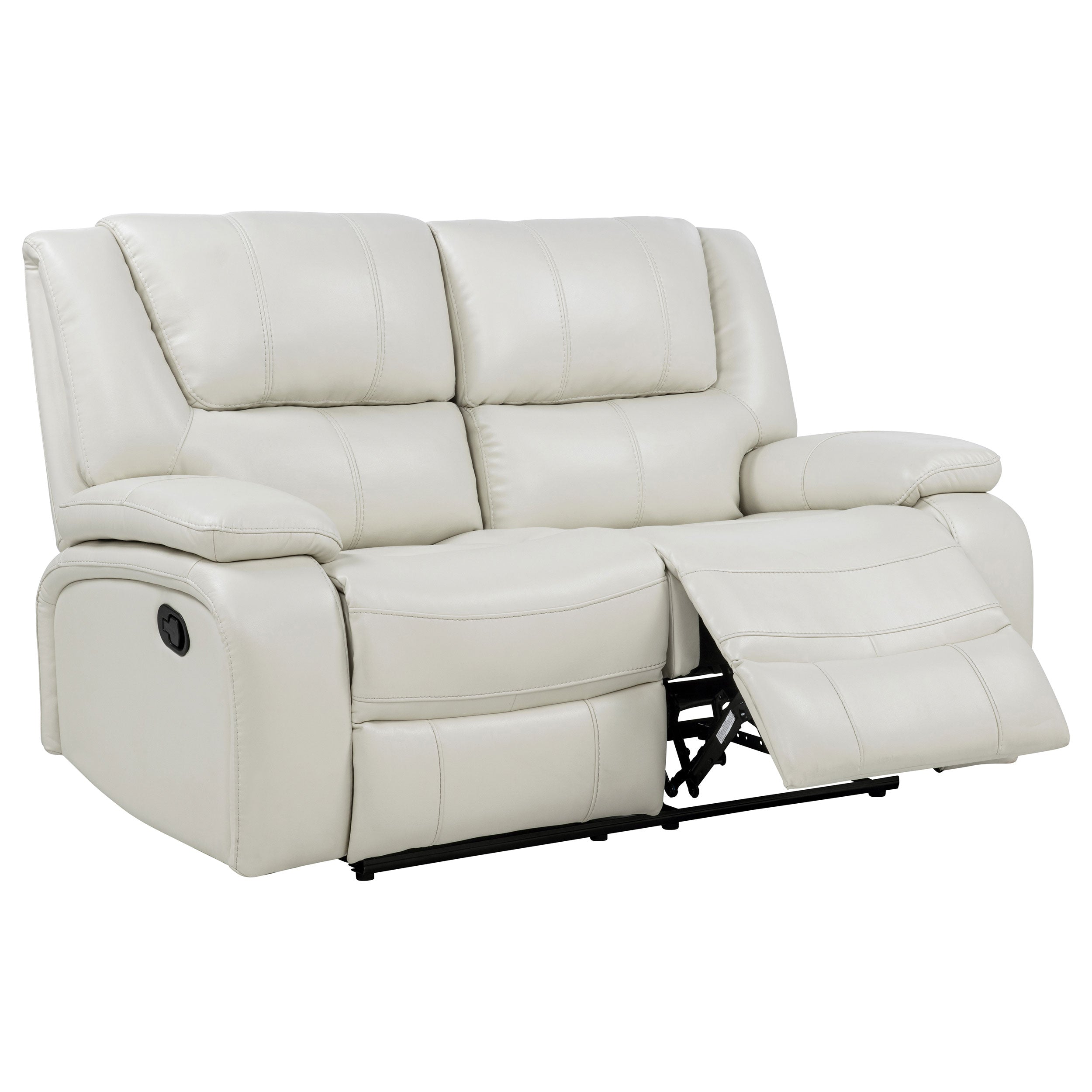 Camila 2-piece Upholstered Reclining Sofa Set White — view 10