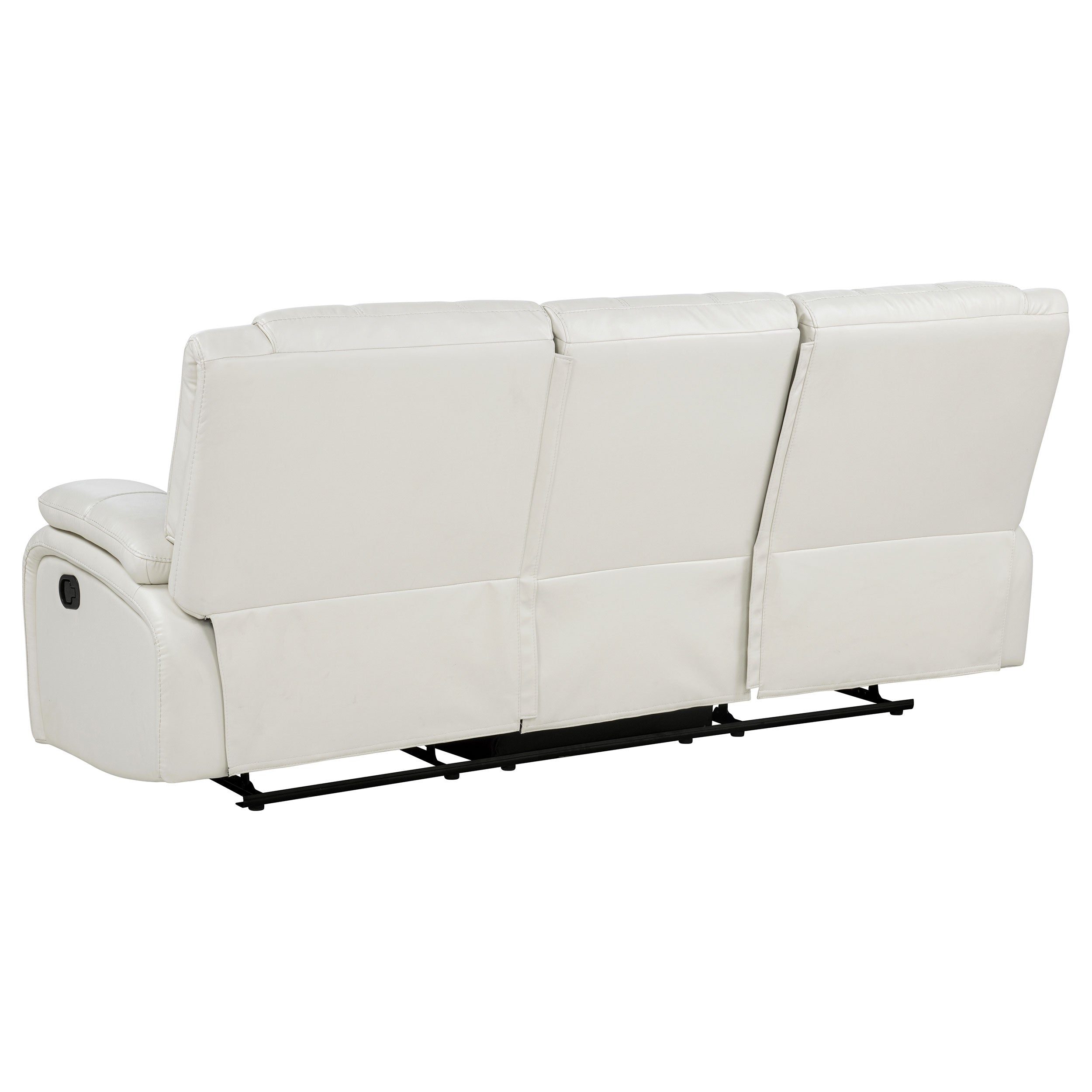 Camila 3-piece Upholstered Reclining Sofa Set White — view 6