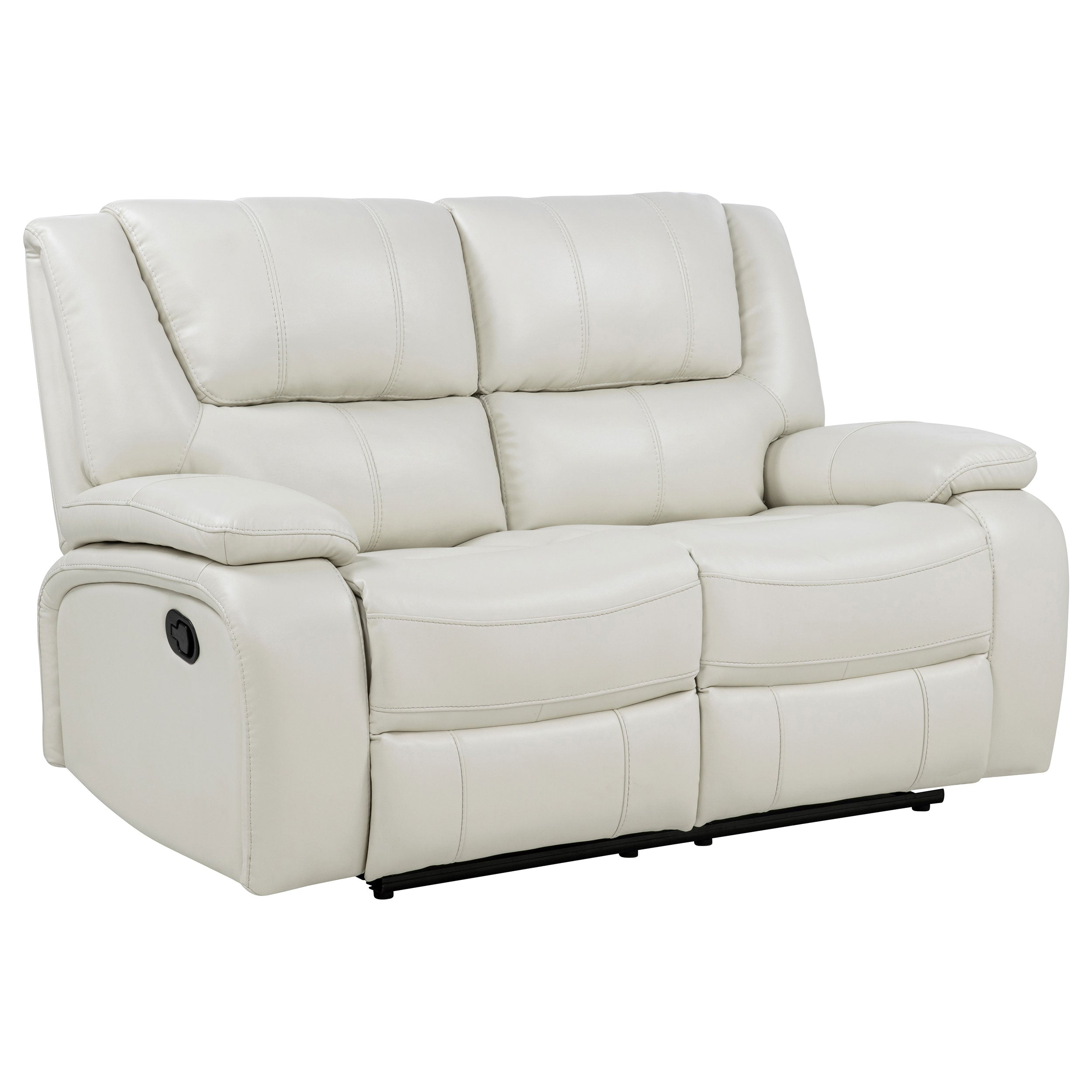 Camila 3-piece Upholstered Reclining Sofa Set White — view 8