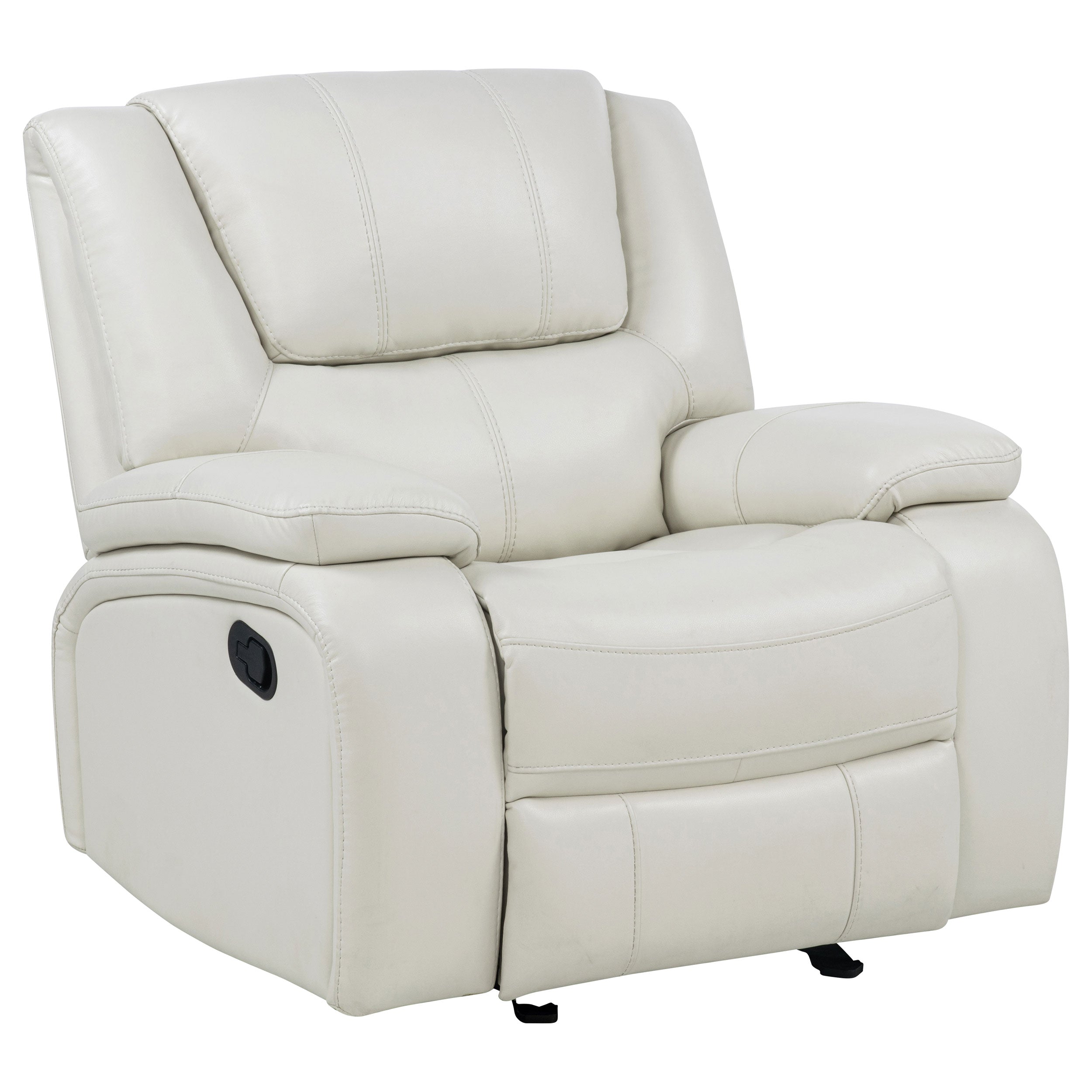 Camila 3-piece Upholstered Reclining Sofa Set White — view 11