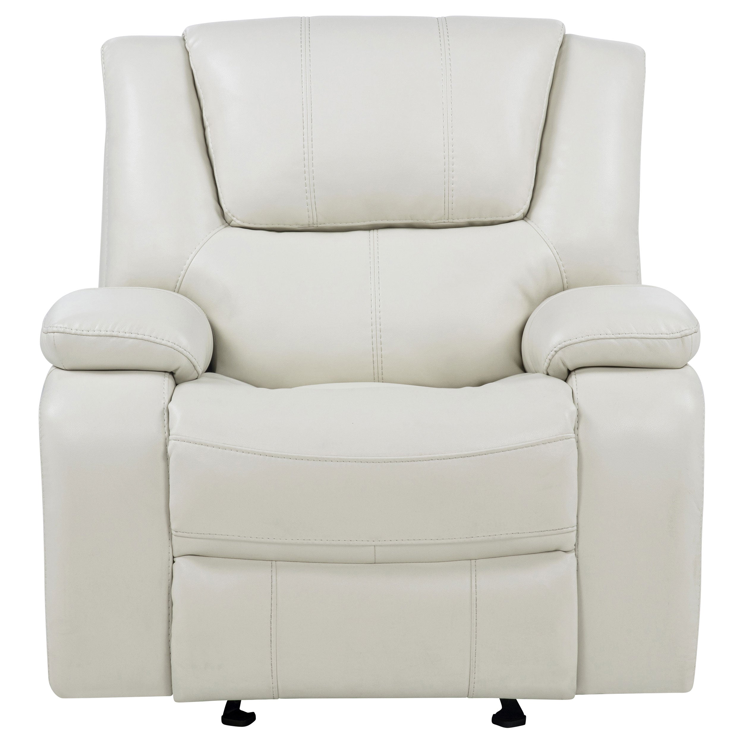 Camila Upholstered Glider Recliner Chair White — view 5