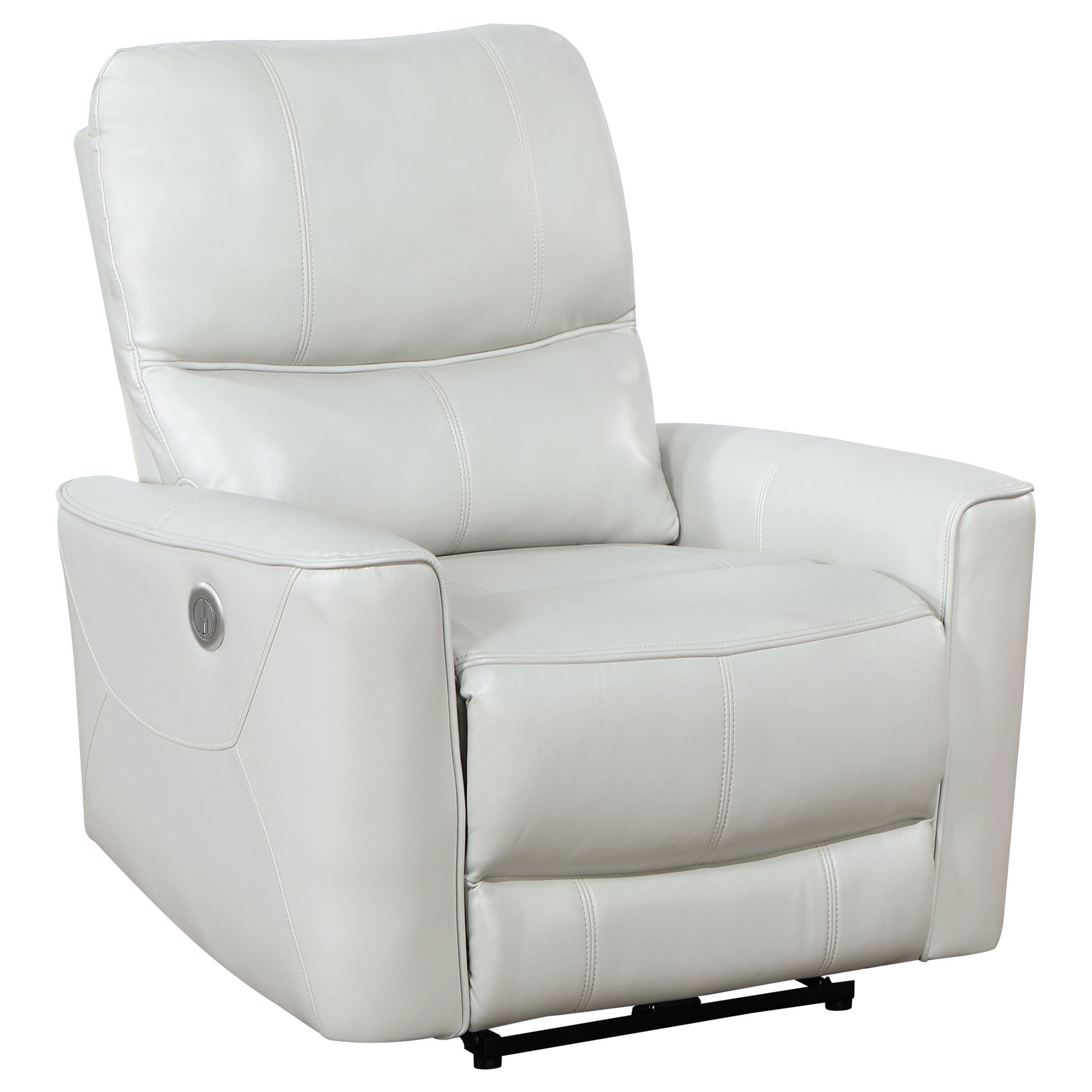 Greenfield Upholstered Power Recliner Chair Dove Grey — view 1