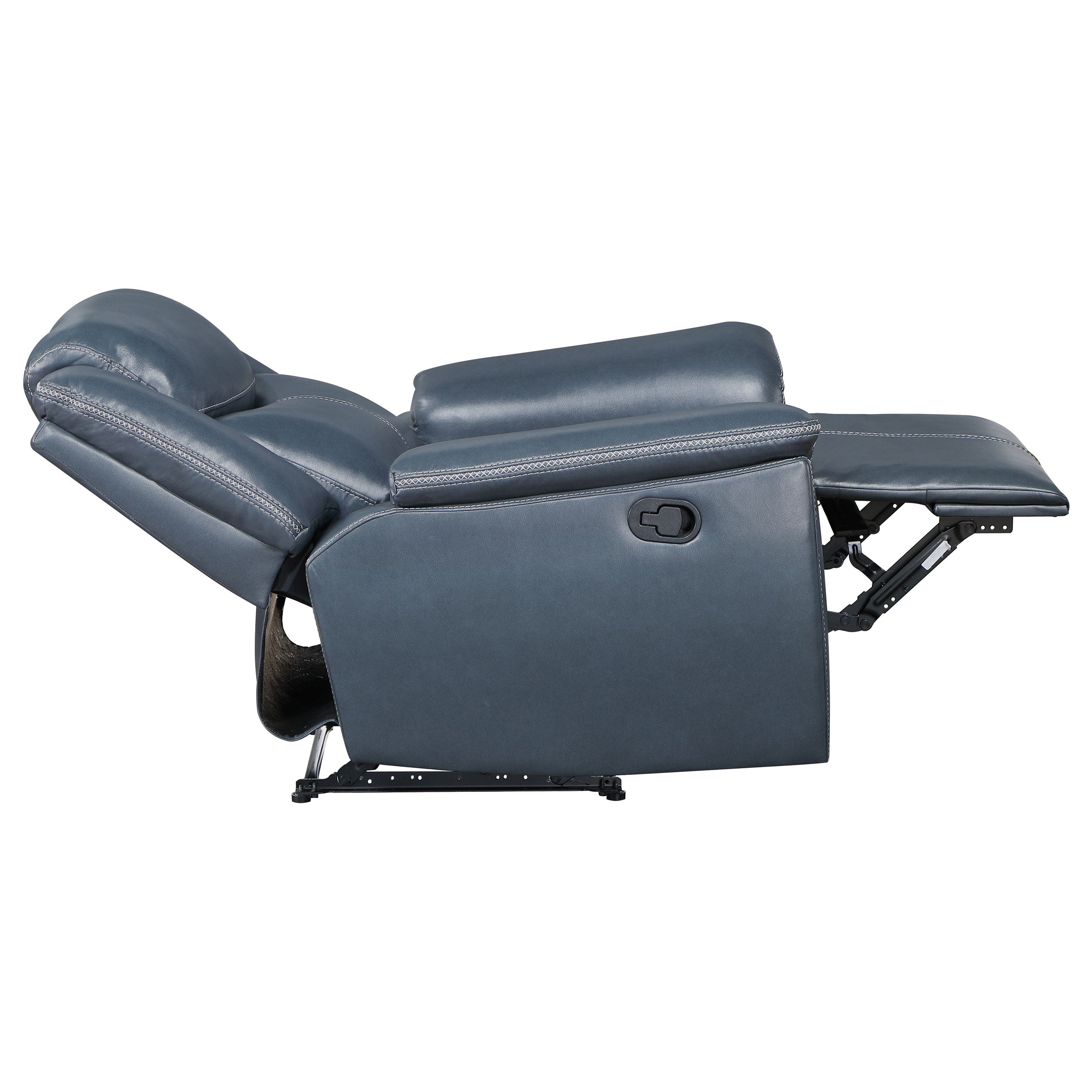 Sloane Upholstered Padded Arm Recliner Chair Blue — view 7