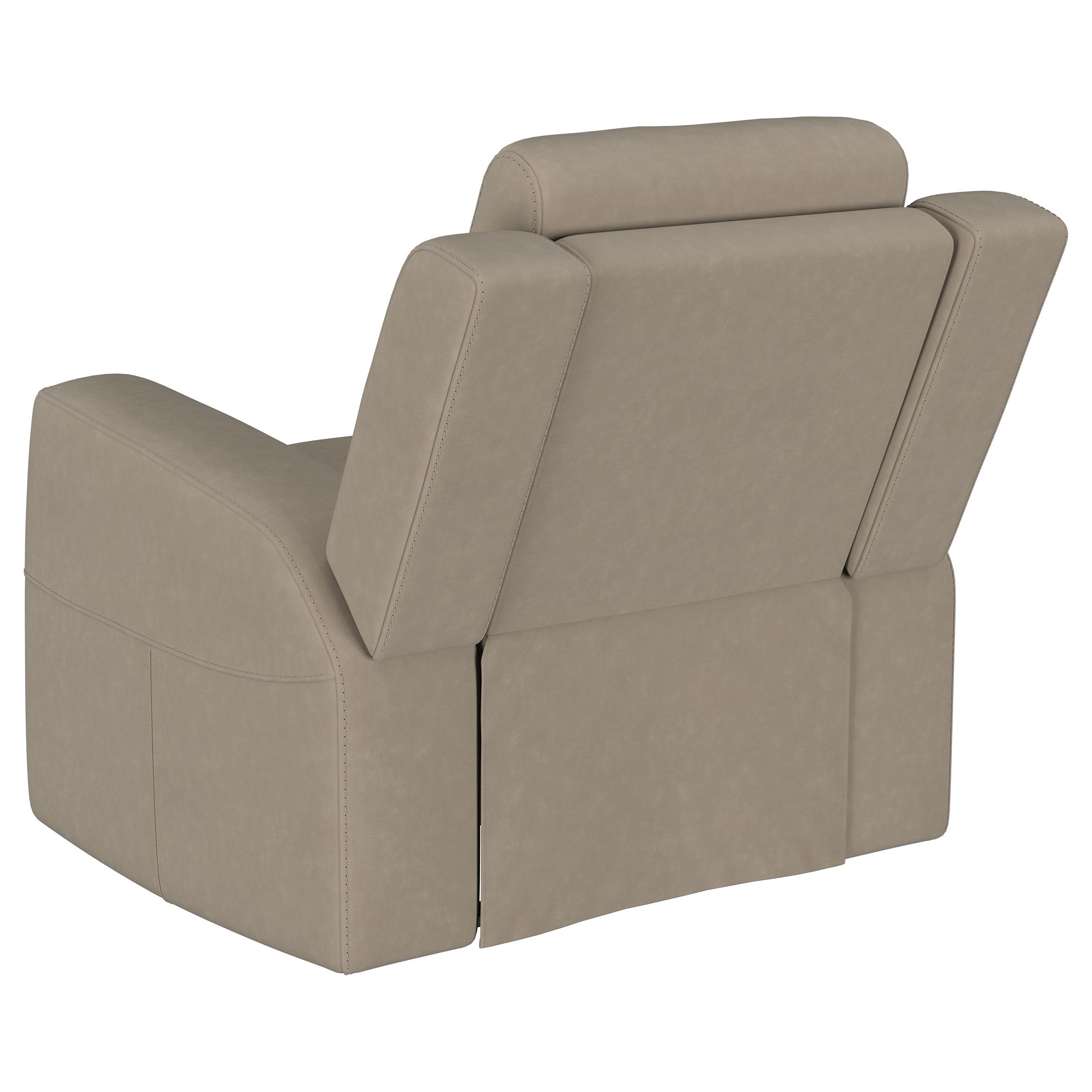 Brentwood Upholstered Recliner Chair Taupe — view 7