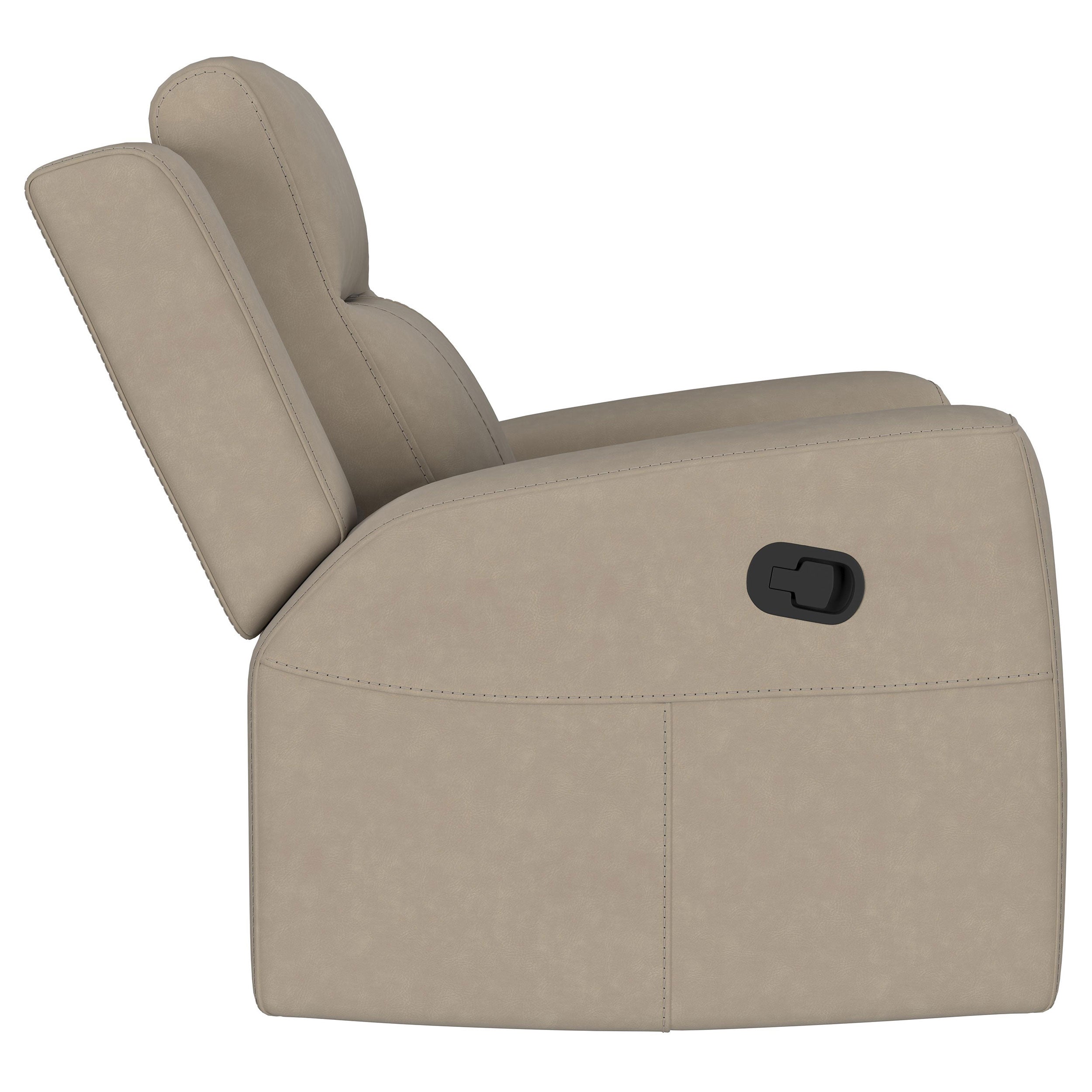 Brentwood Upholstered Recliner Chair Taupe — view 10