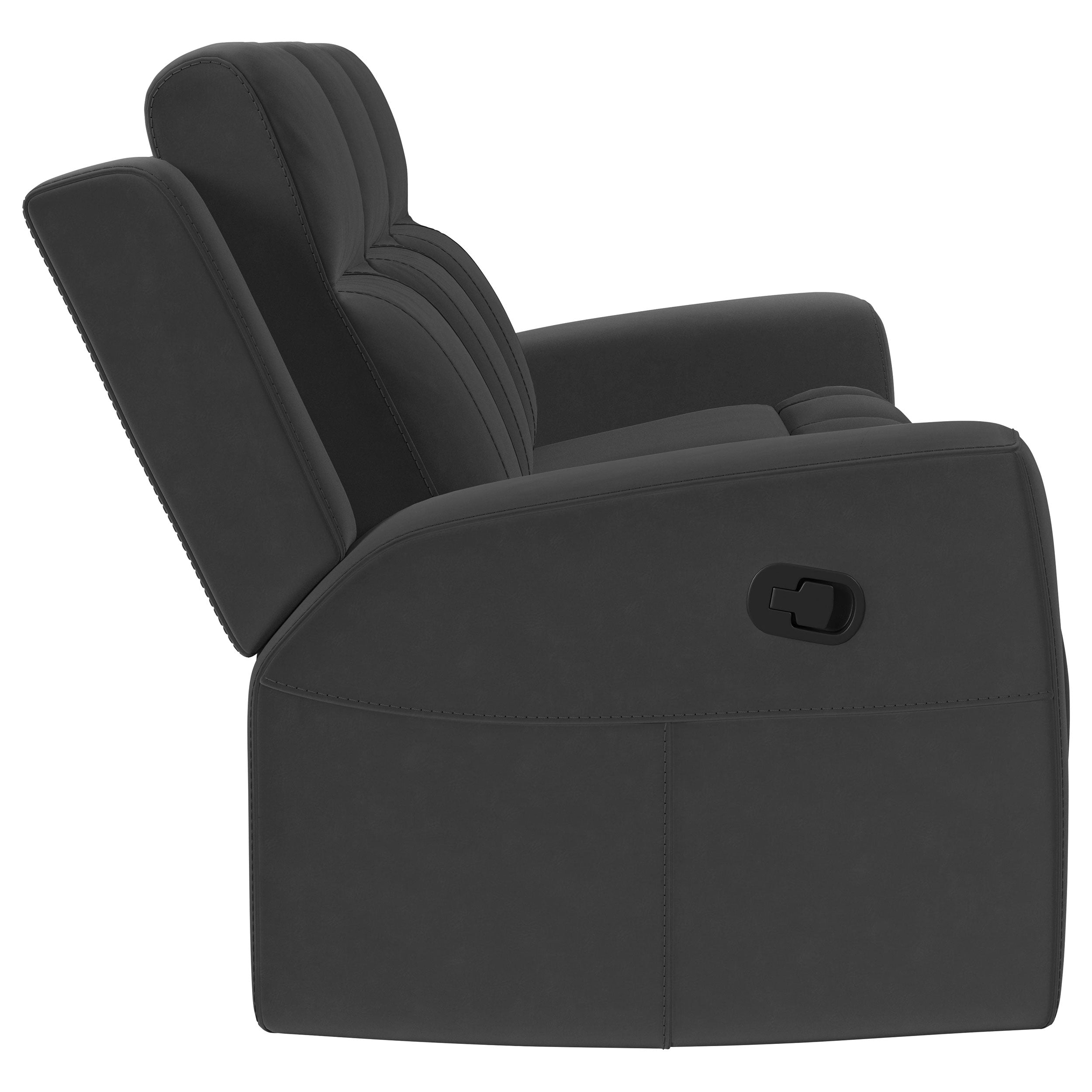 Brentwood 3-piece Upholstered Reclining Sofa Set Charcoal — view 6
