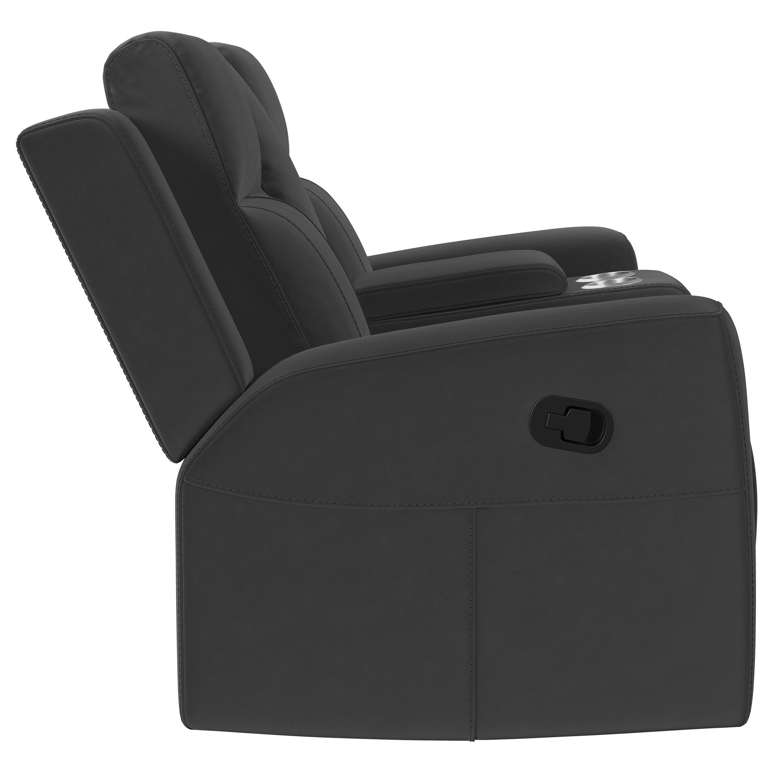 Brentwood 3-piece Upholstered Reclining Sofa Set Charcoal — view 10