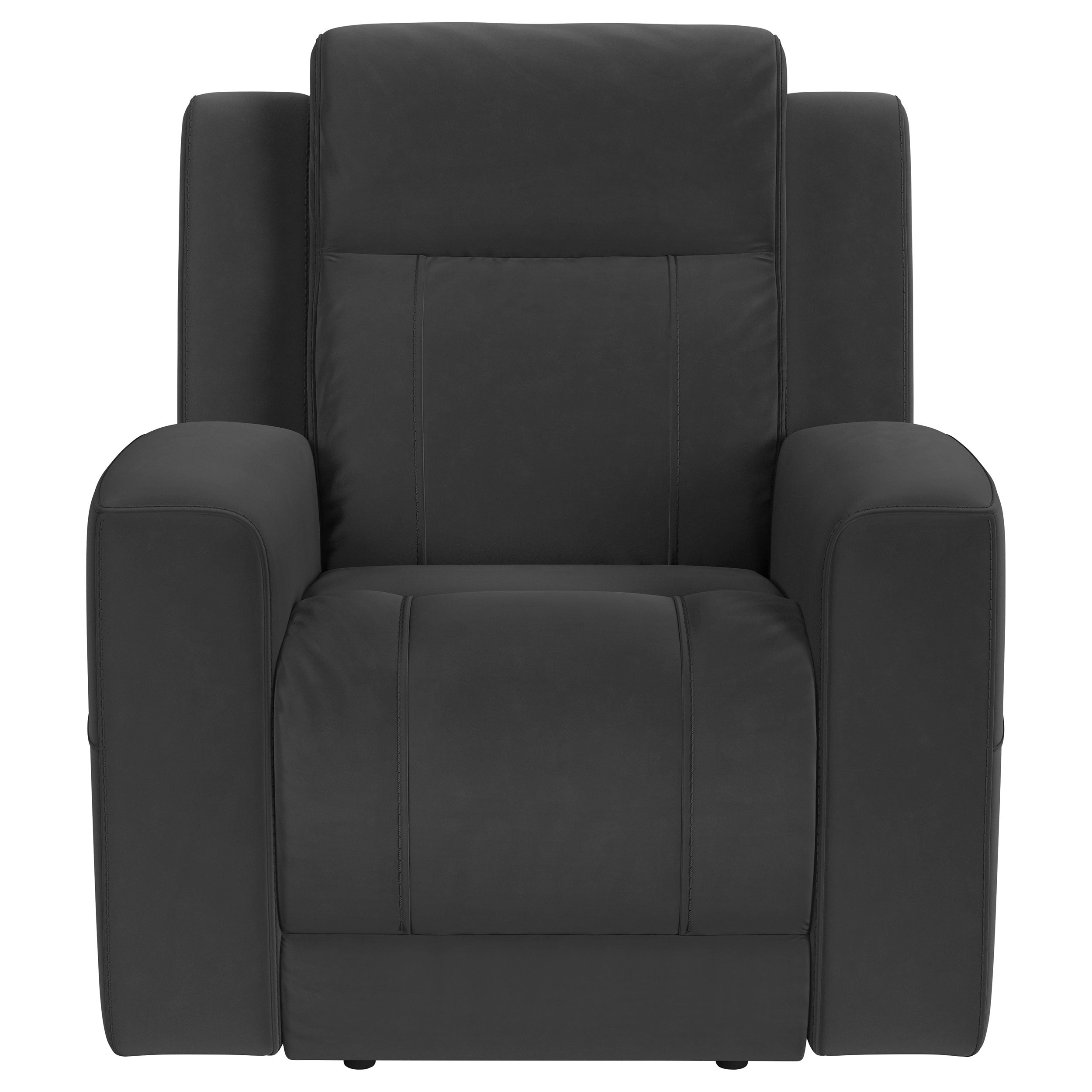 Brentwood 3-piece Upholstered Reclining Sofa Set Charcoal — view 12