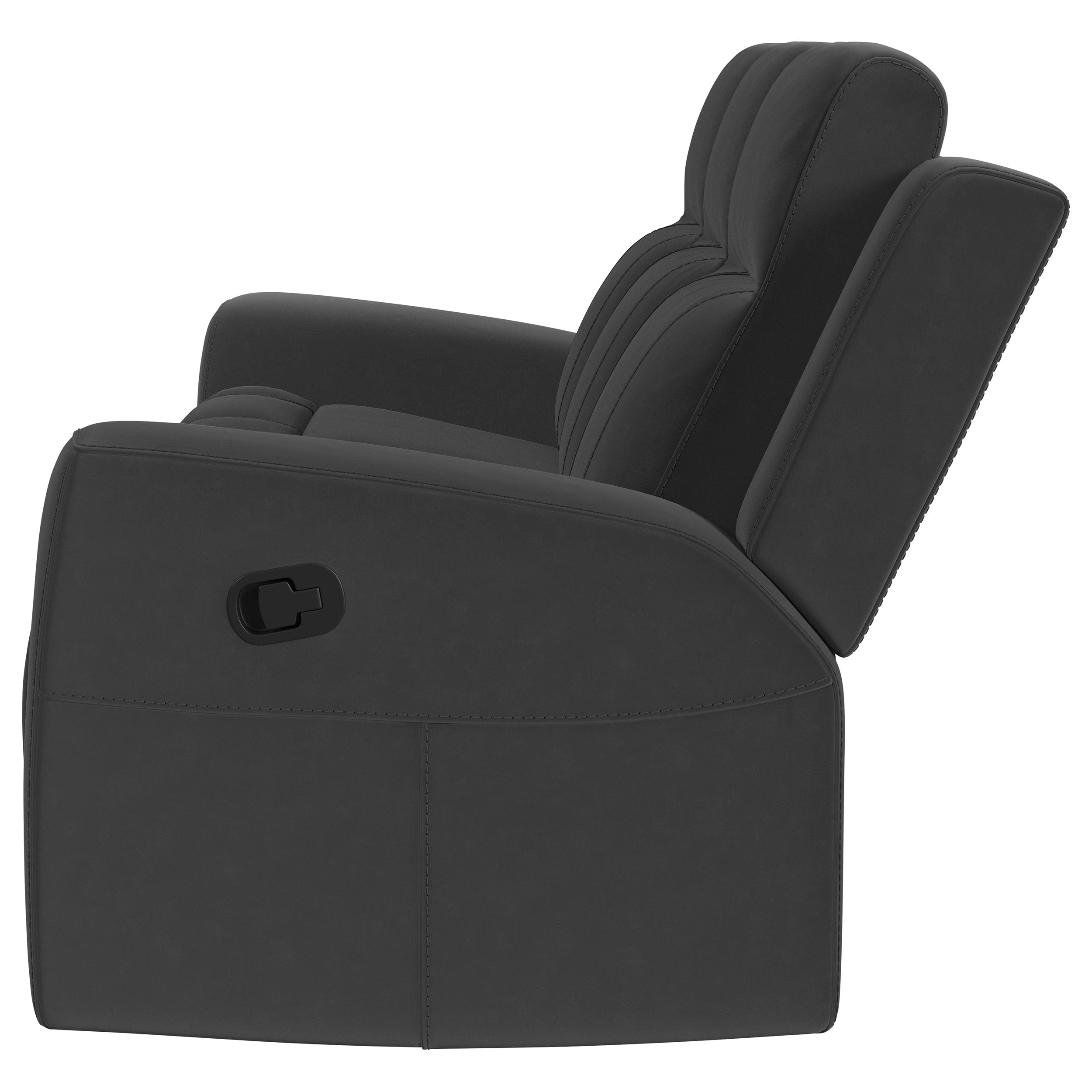 Brentwood Upholstered Motion Reclining Sofa Dark Charcoal — view 5