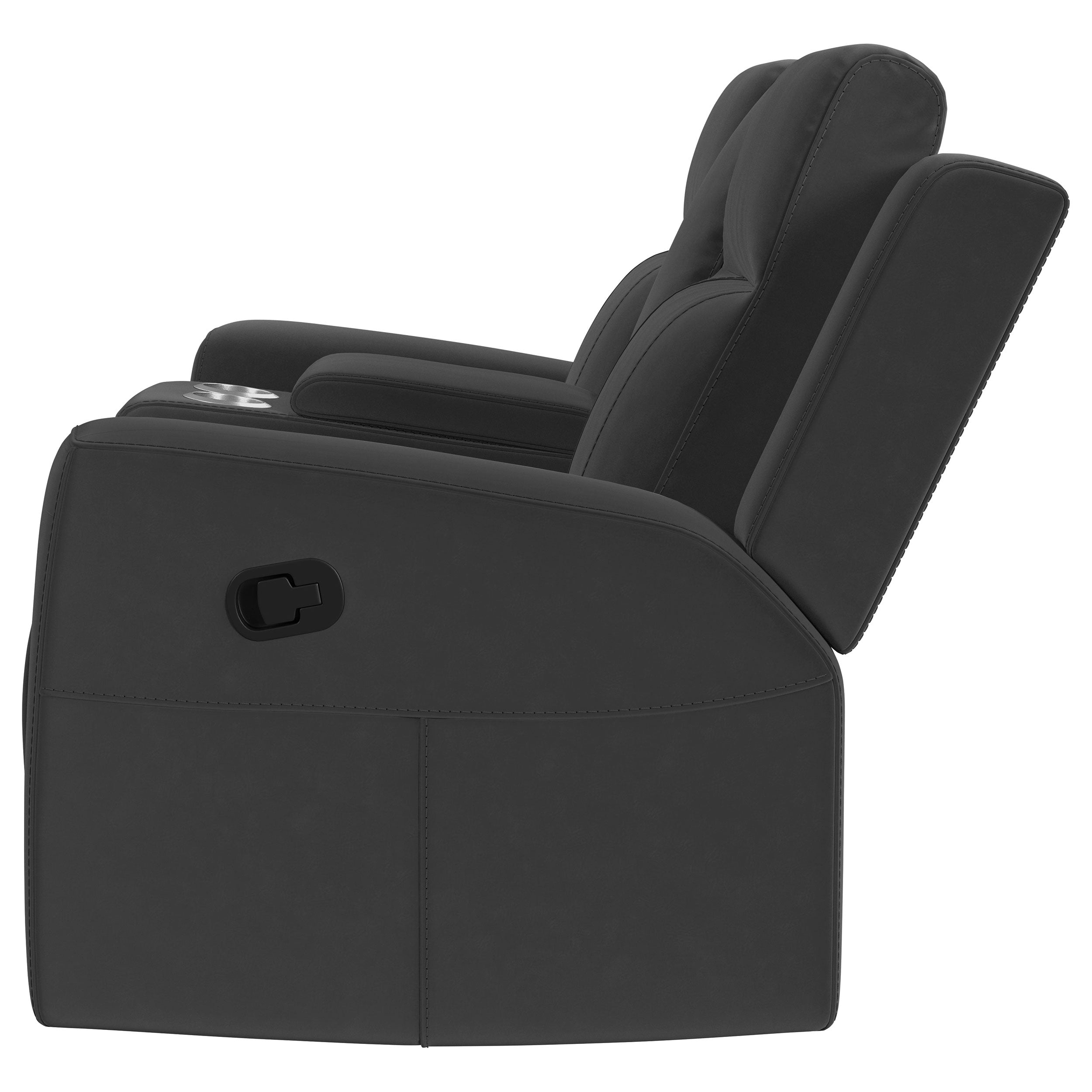 Brentwood Upholstered Reclining Loveseat Dark Charcoal — view 5