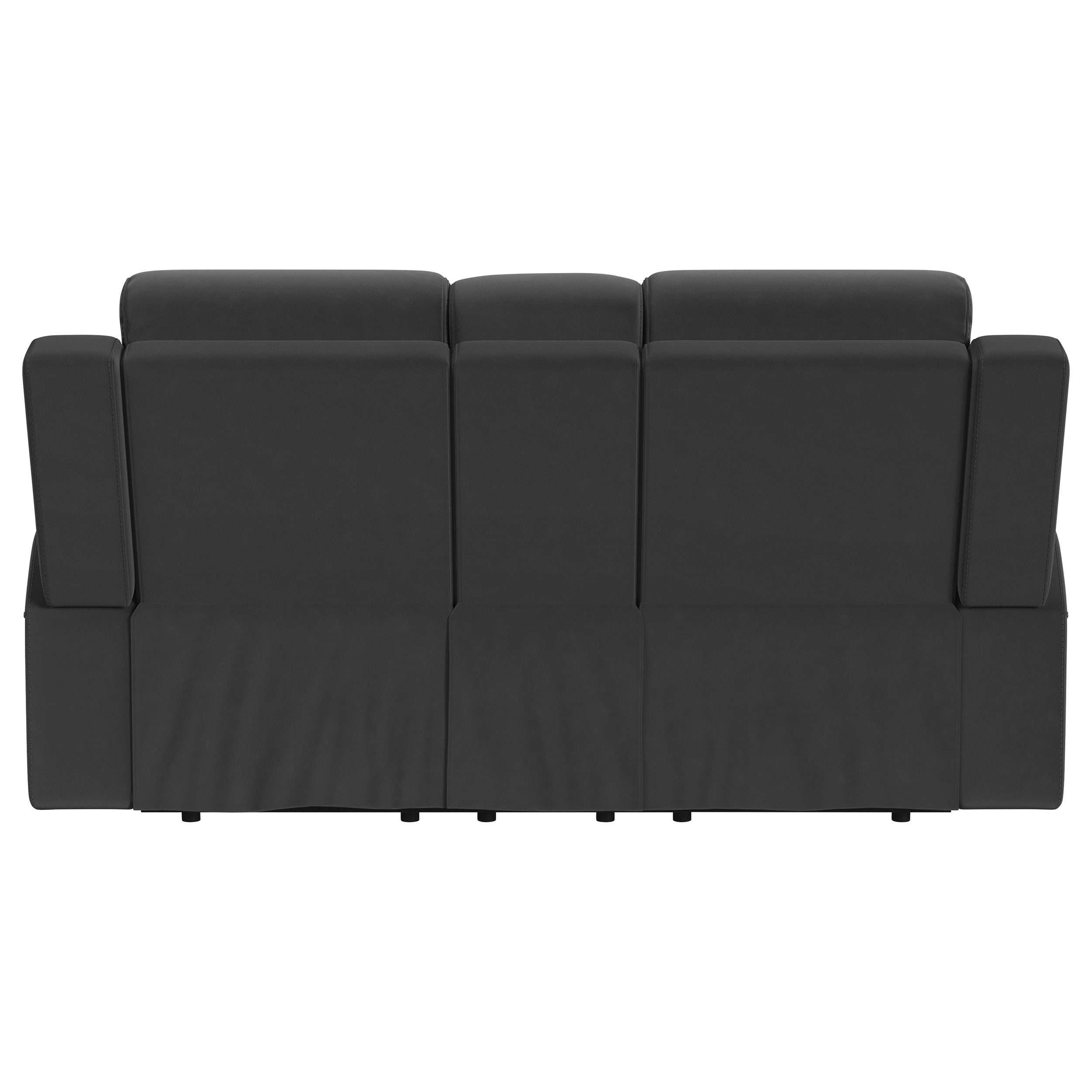 Brentwood Upholstered Reclining Loveseat Dark Charcoal — view 7
