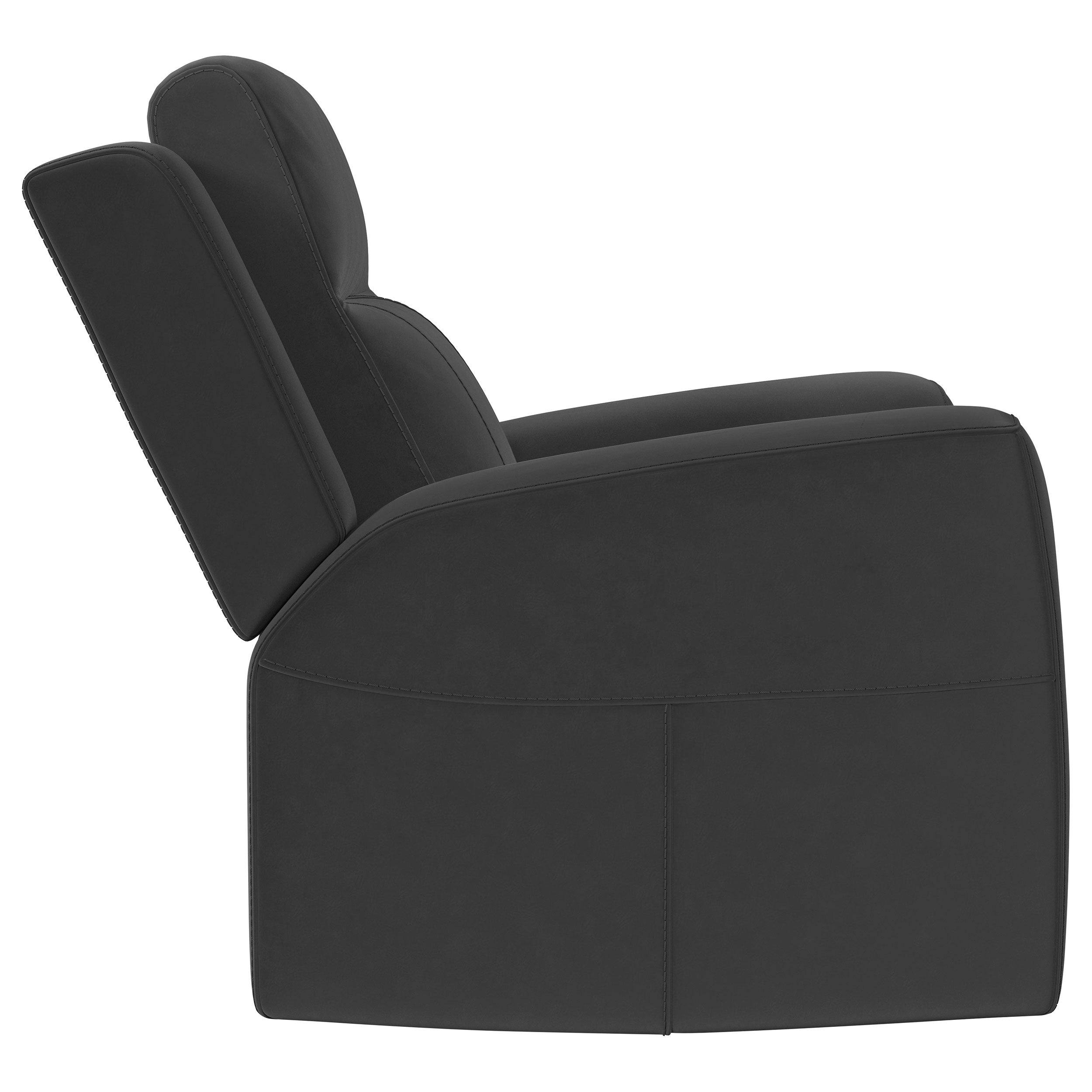 Brentwood Upholstered Recliner Chair Dark Charcoal — view 8