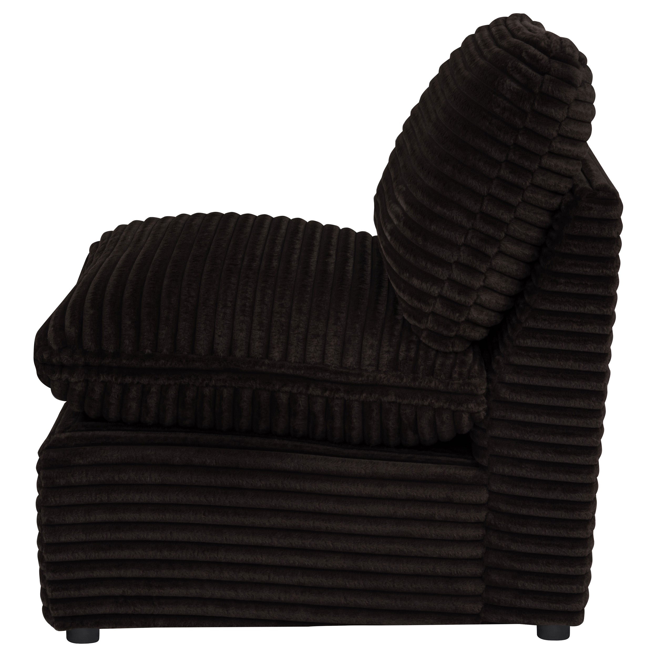Collins Modular Armless Chair Chocolate Brown — view 5