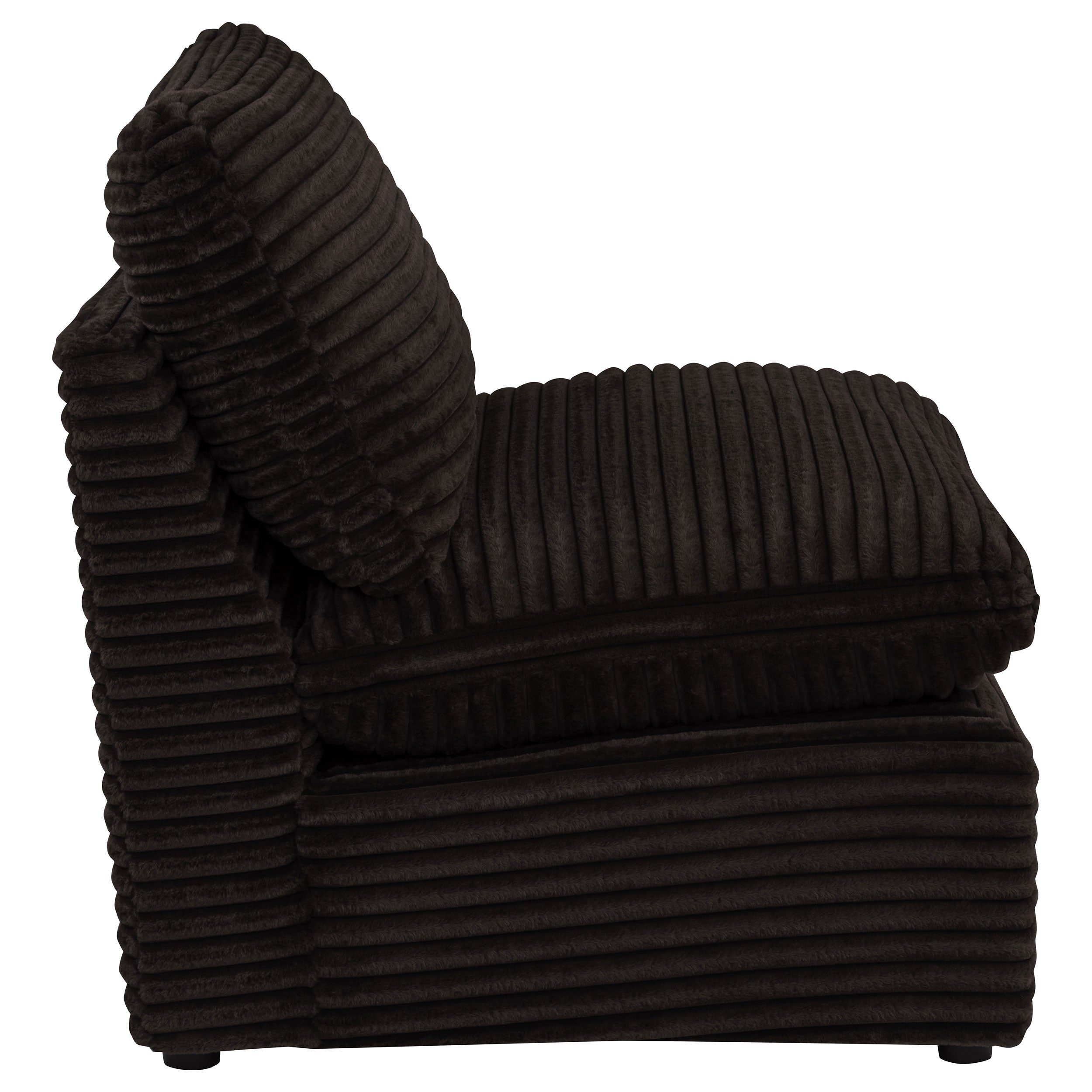 Collins Modular Armless Chair Chocolate Brown — view 8