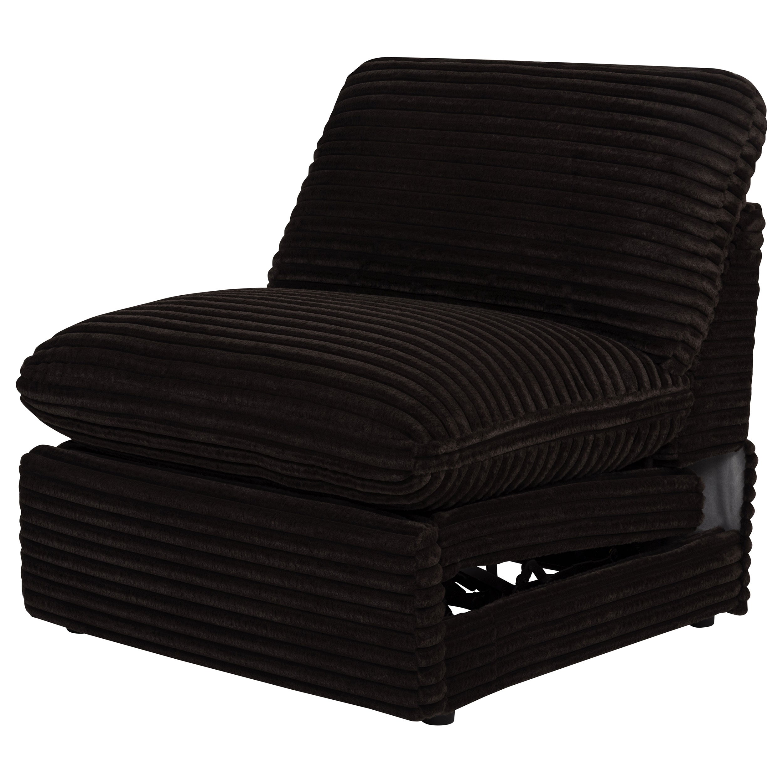 Collins Modular Power Armless Recliner Chocolate Brown — view 4