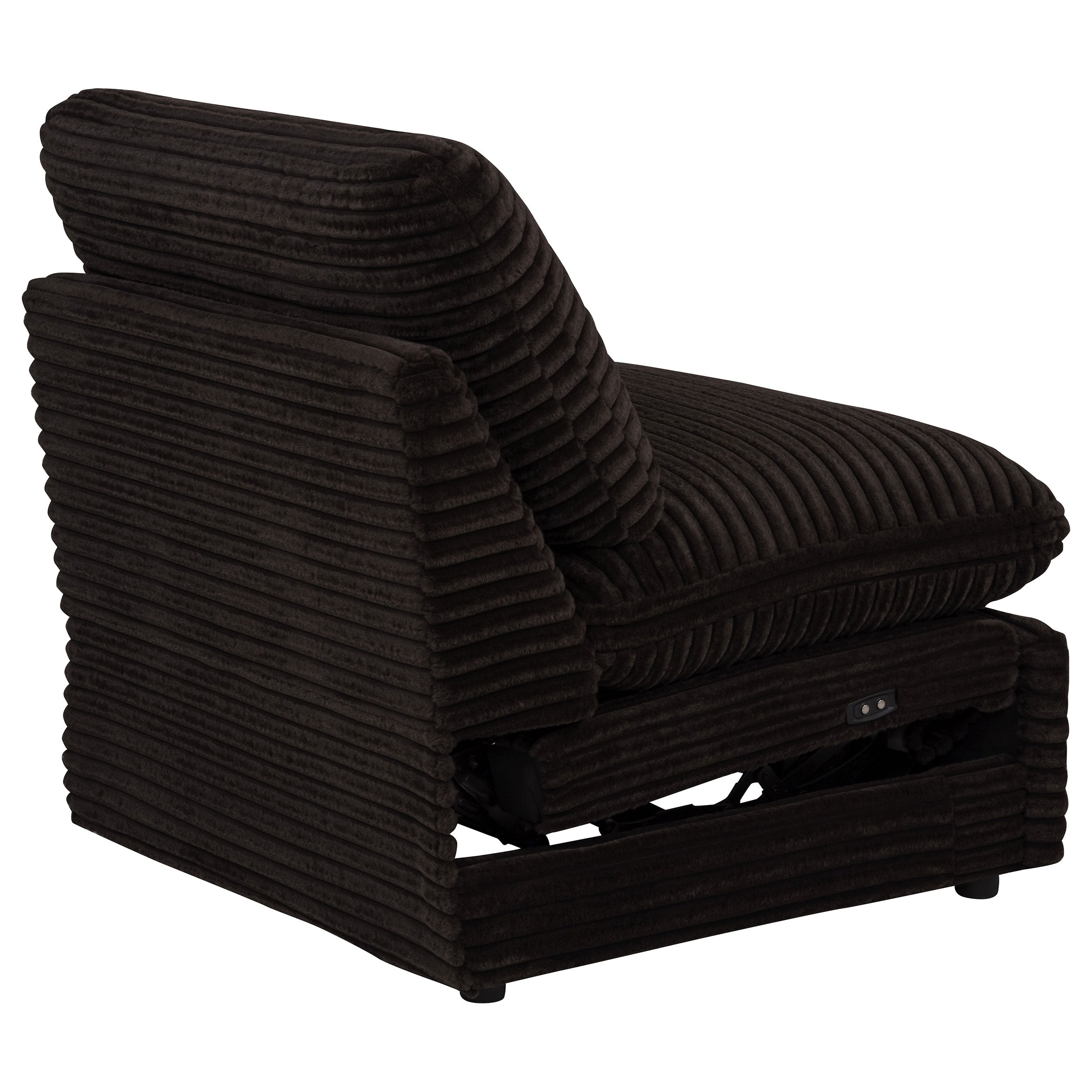 Collins Modular Power Armless Recliner Chocolate Brown — view 7